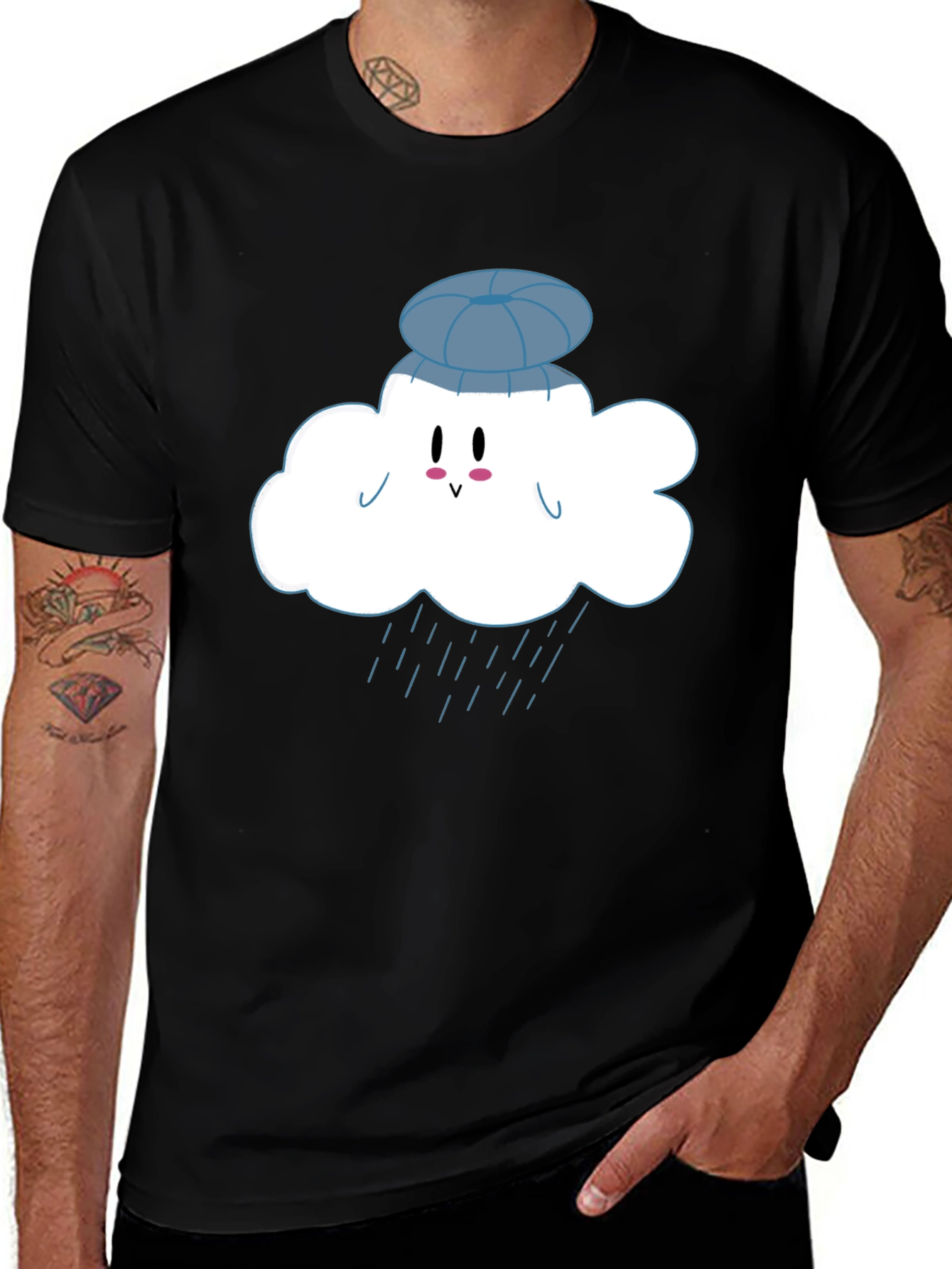 Variant 25 of Cloudy Day Black T-Shirt