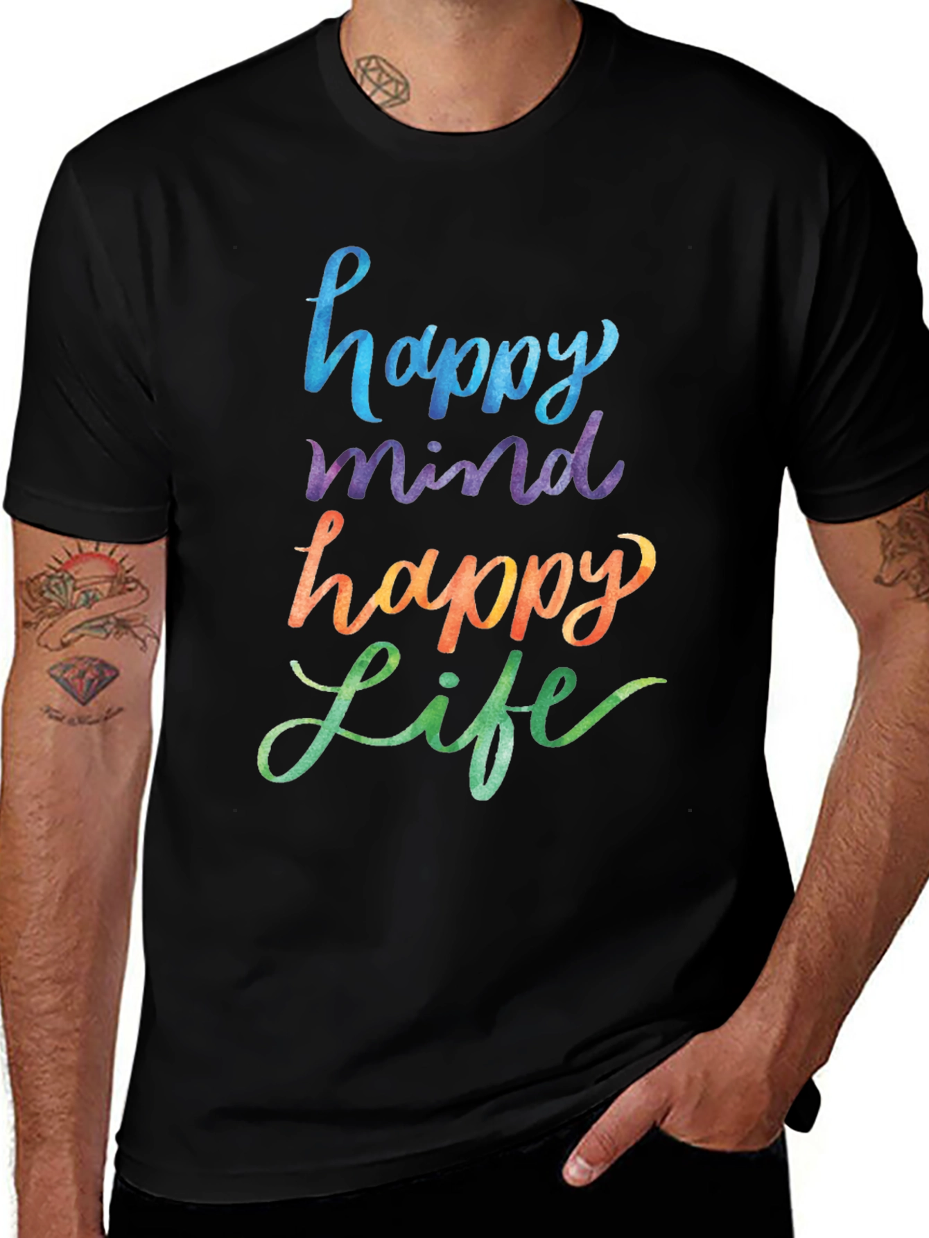Variant 15 of Happy Mind Happy Life Graphic Tee