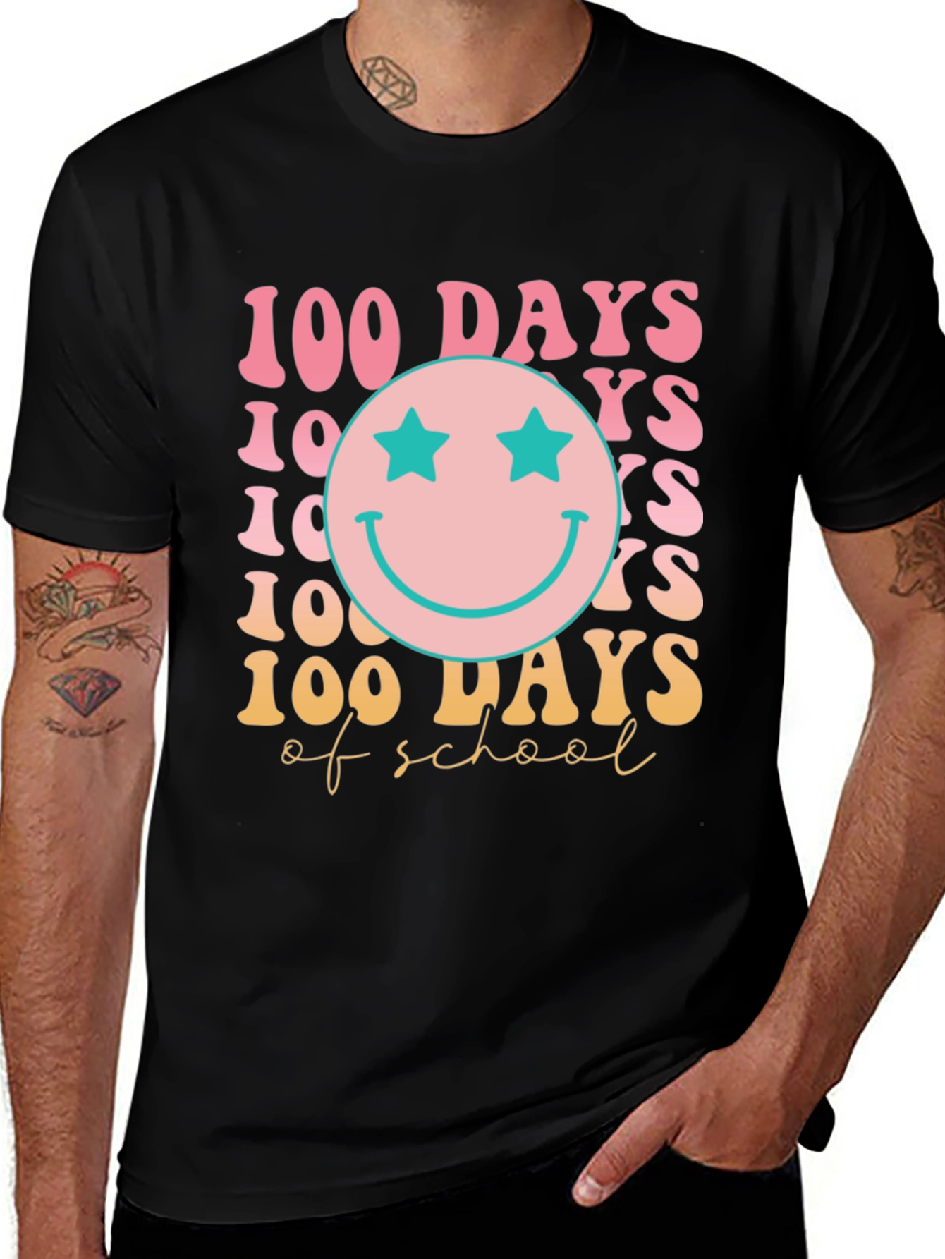 100 Days of School Smiley Face T-Shirt