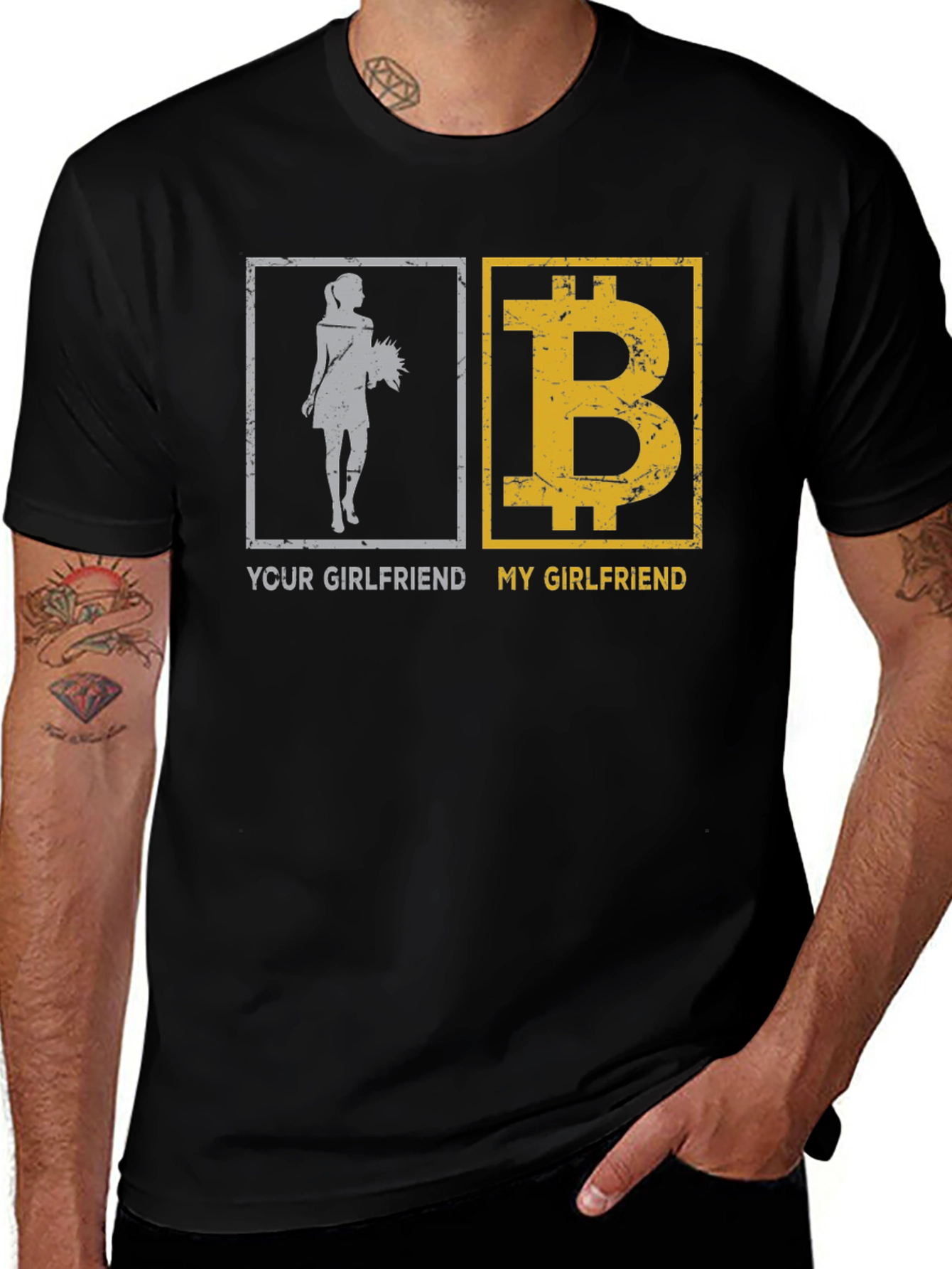 Bitcoin Girlfriend Graphic Tee - Crypto Lover's Gift