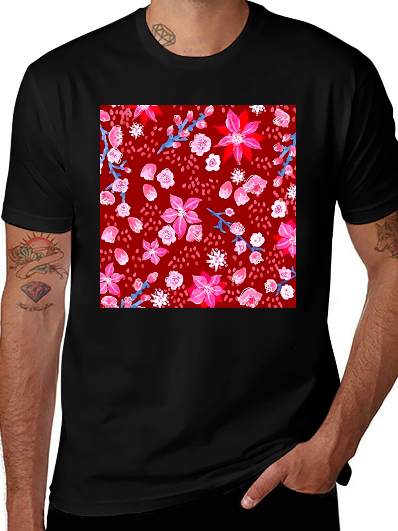 Variant 8 of Floral Print Crew Neck T-Shirt
