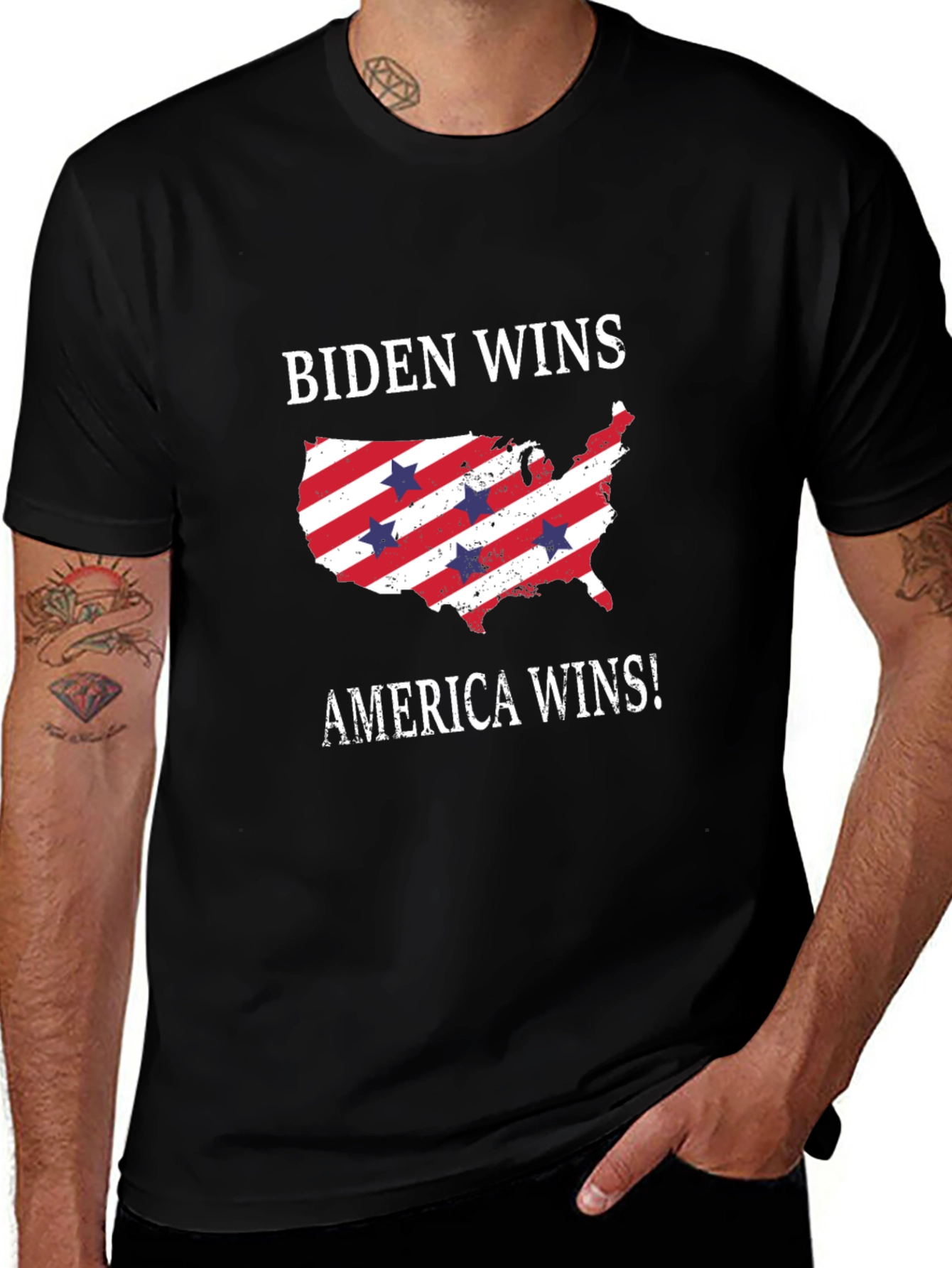 Variant 30 of Biden Wins America Wins! T-Shirt