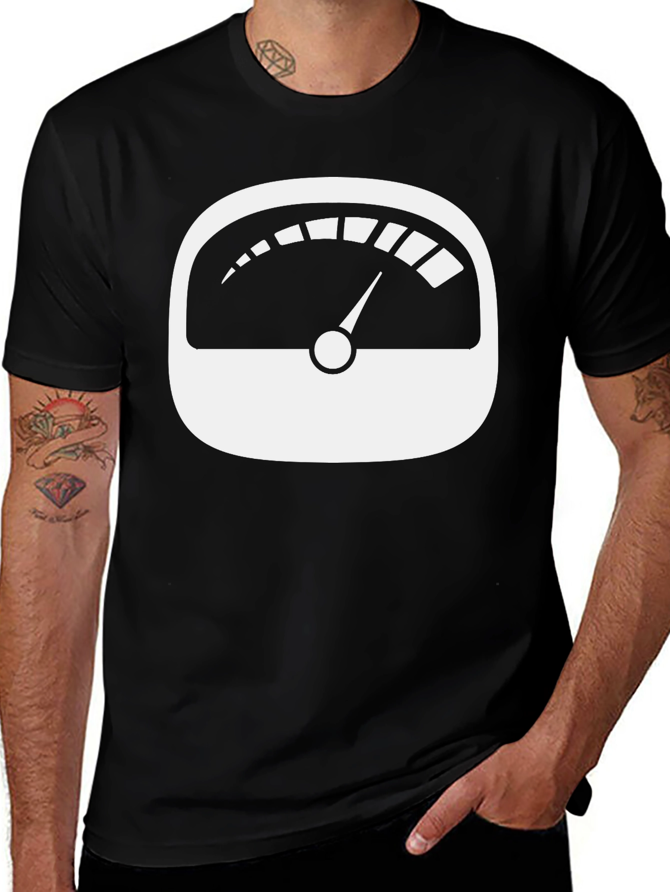 Variant 7 of Speedometer Graphic Tee - Black