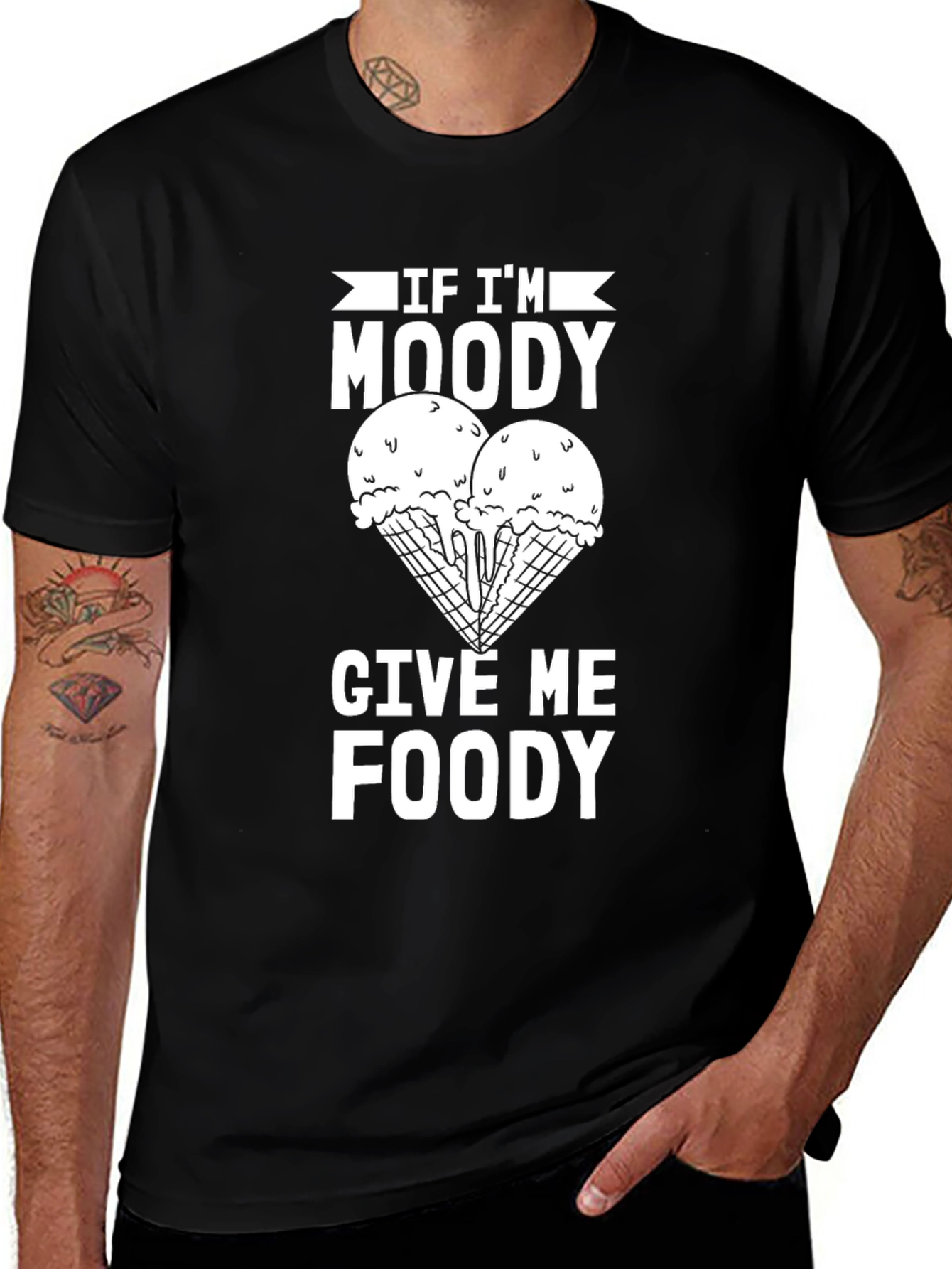 Variant 23 of Moody Foody T-Shirt - Ice Cream Graphic Tee