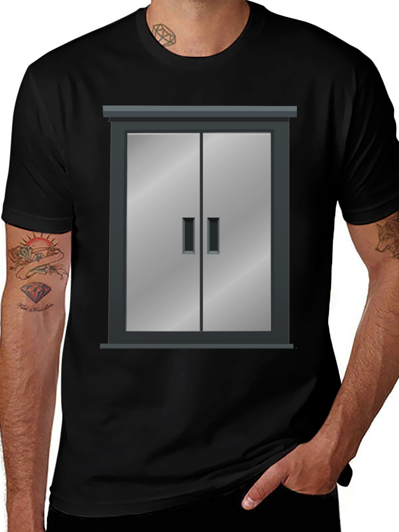 Variant 2 of Novelty Elevator Doors Graphic T-Shirt