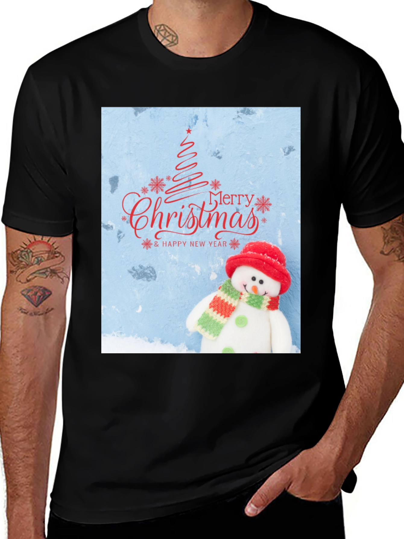 Festive Christmas Snowman T-Shirt