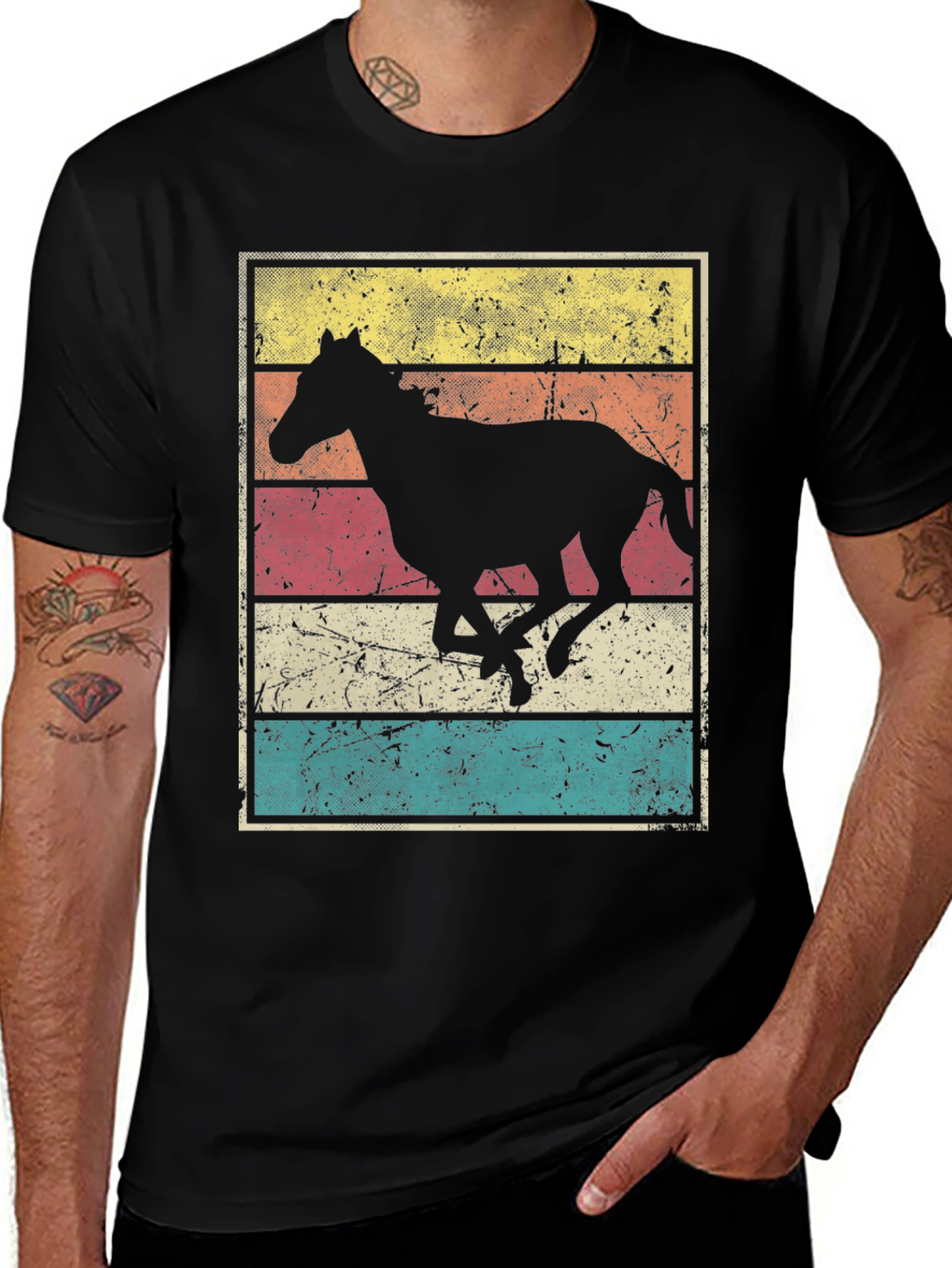 Variant 5 of Vintage Horse Silhouette Graphic Tee