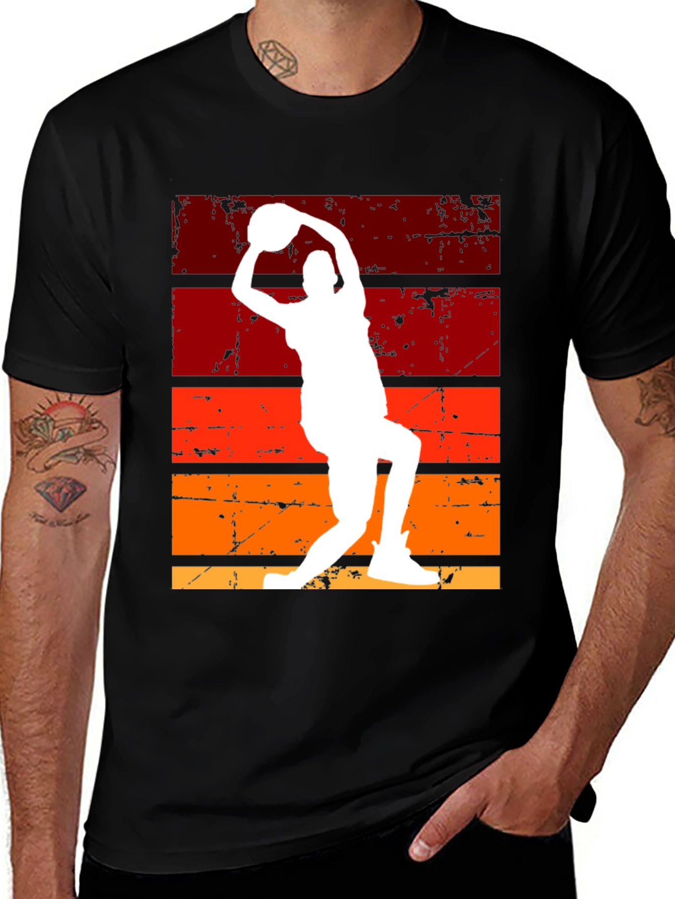 Variant 16 of Retro Basketball Player Graphic Tee