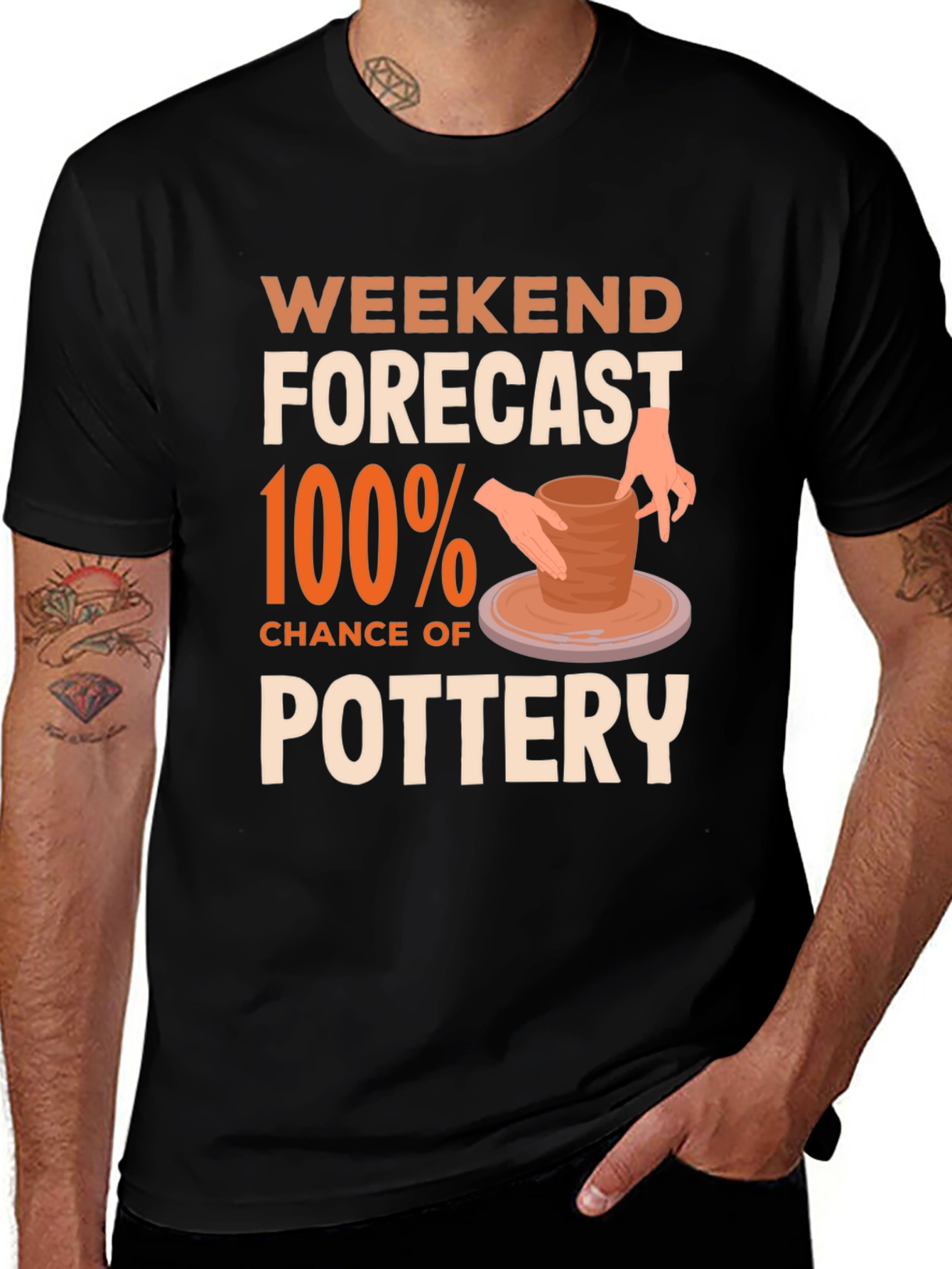 Variant 27 of Weekend Pottery Forecast Graphic Tee