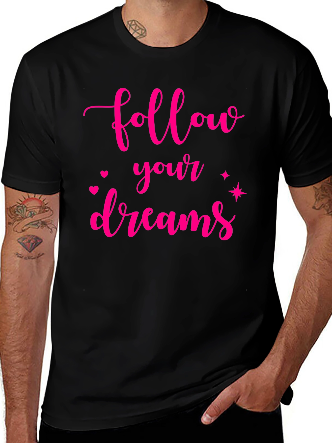 Variant 27 of Follow Your Dreams Black T-Shirt