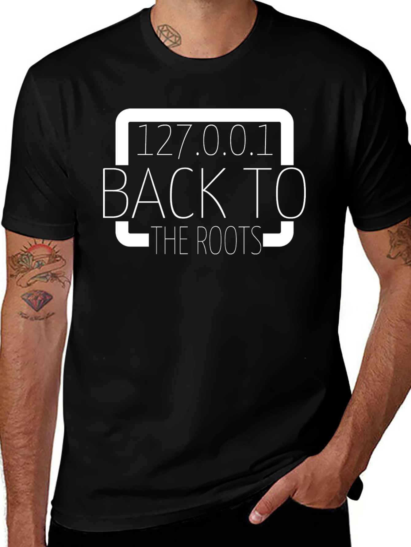 127.0.0.1 Back to the Roots Black T-Shirt