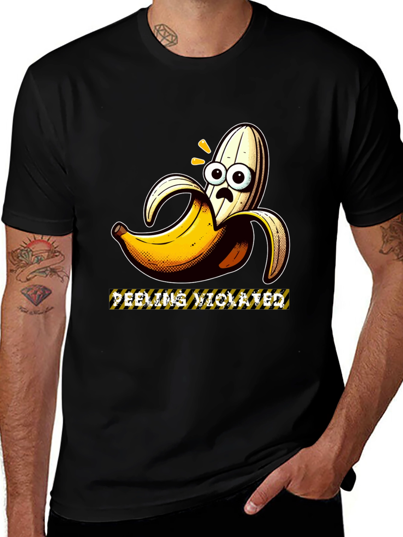 Variant 19 of Peeling Violated Banana Graphic T-Shirt