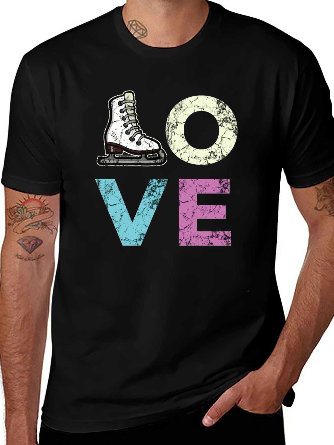 Variant 10 of Love Ice Skating T-Shirt, Vintage Style
