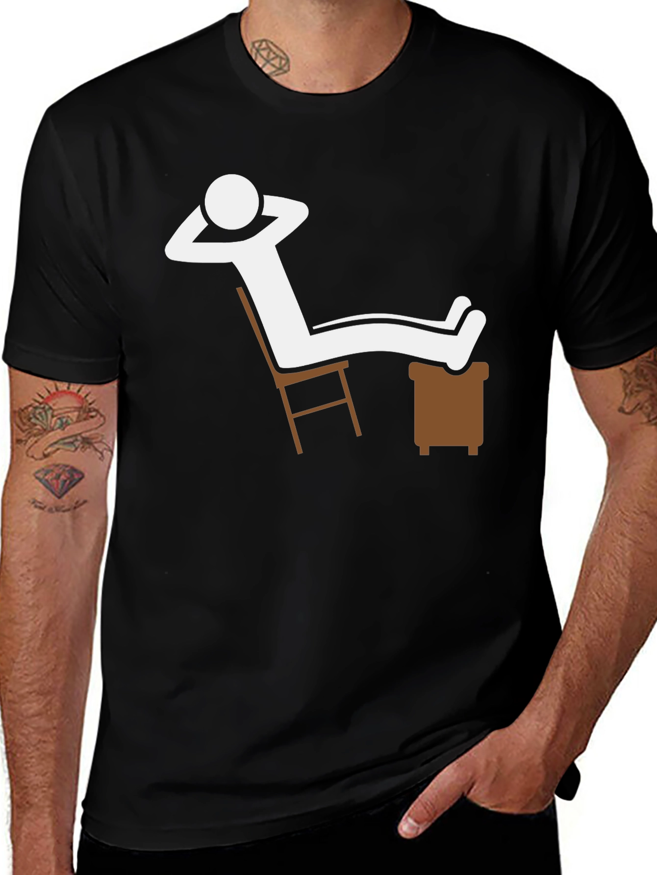 Variant 4 of Relaxing Stick Figure T-Shirt - Casual Comfort