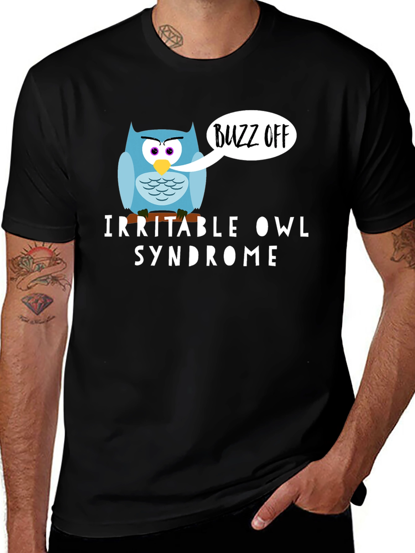 Variant 22 of Irritable Owl Syndrome T-Shirt - Buzz Off