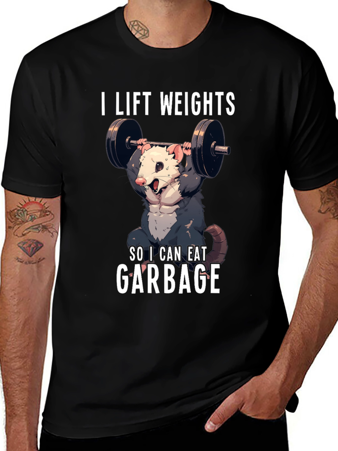 Variant 22 of I Lift Weights Opossum T-Shirt