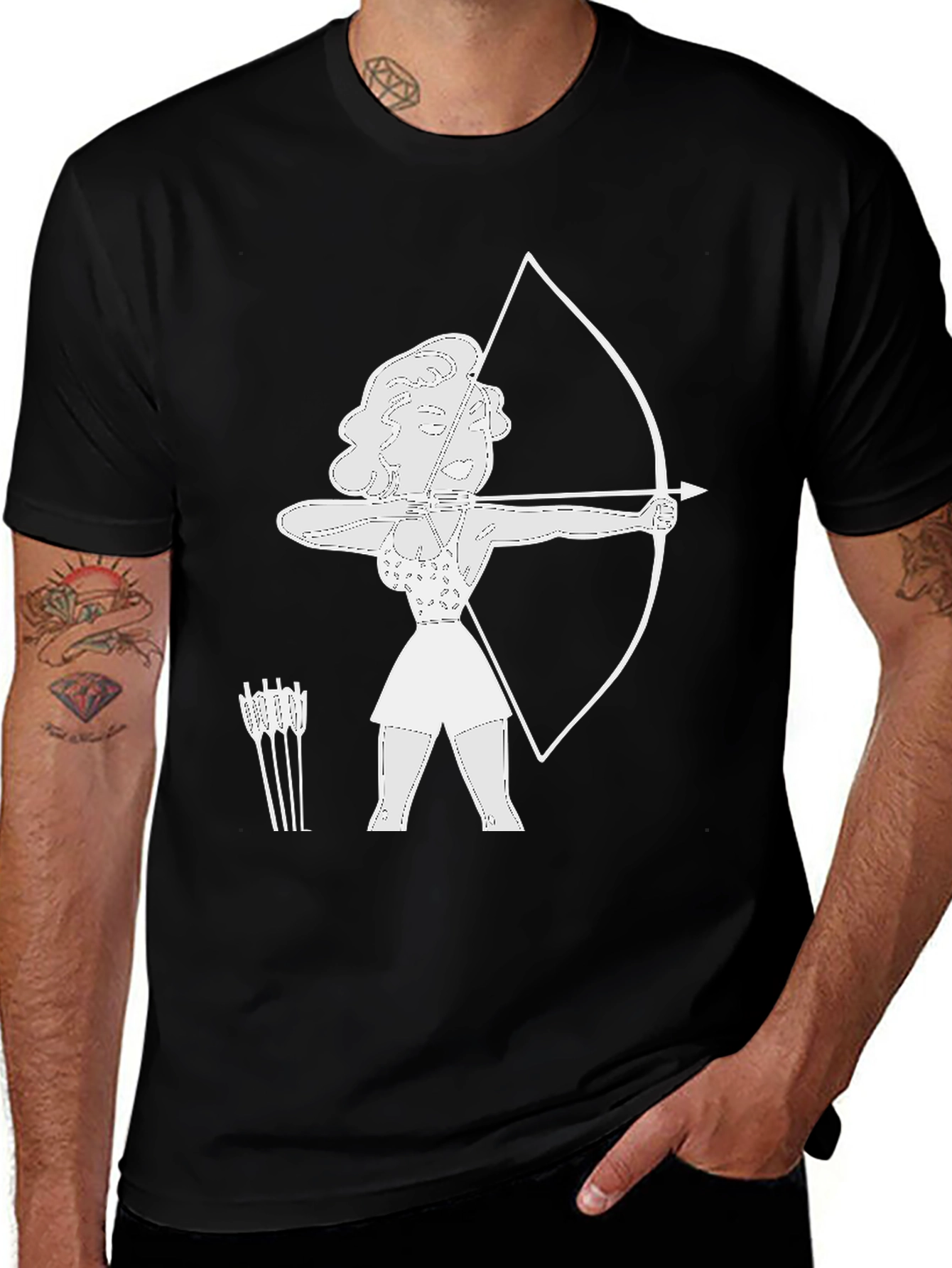 Variant 28 of Archer Woman Graphic Tee - Classic Black T-Shirt