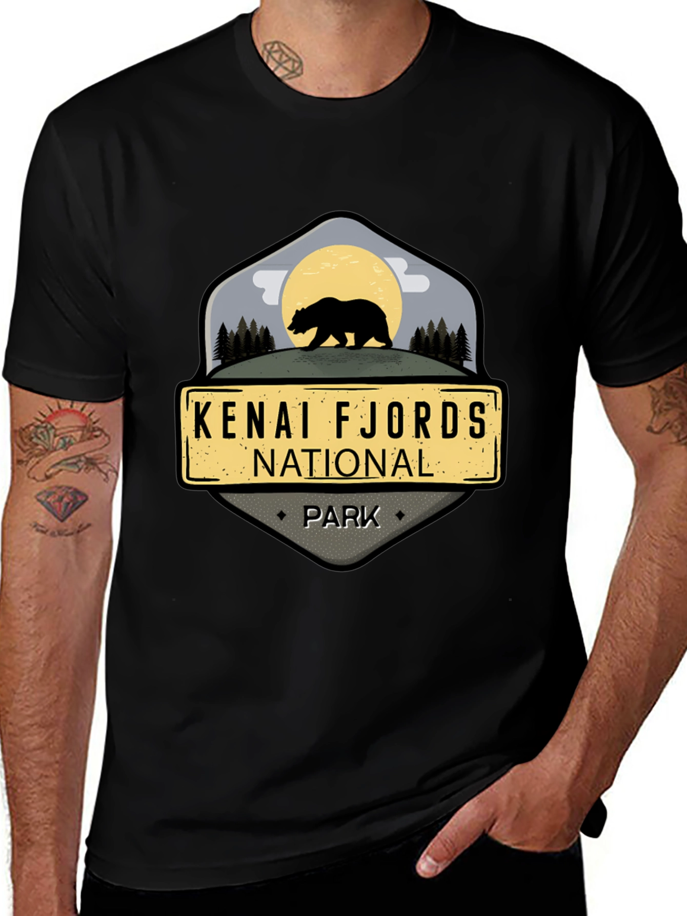 Variant 12 of Kenai Fjords National Park Bear T-Shirt