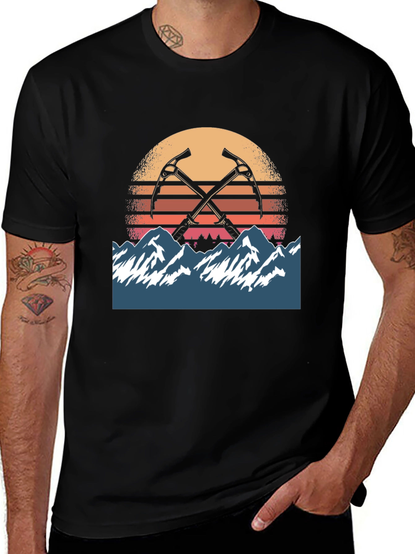Variant 6 of Mountain Sunset Climber Tee - Adventure Awaits