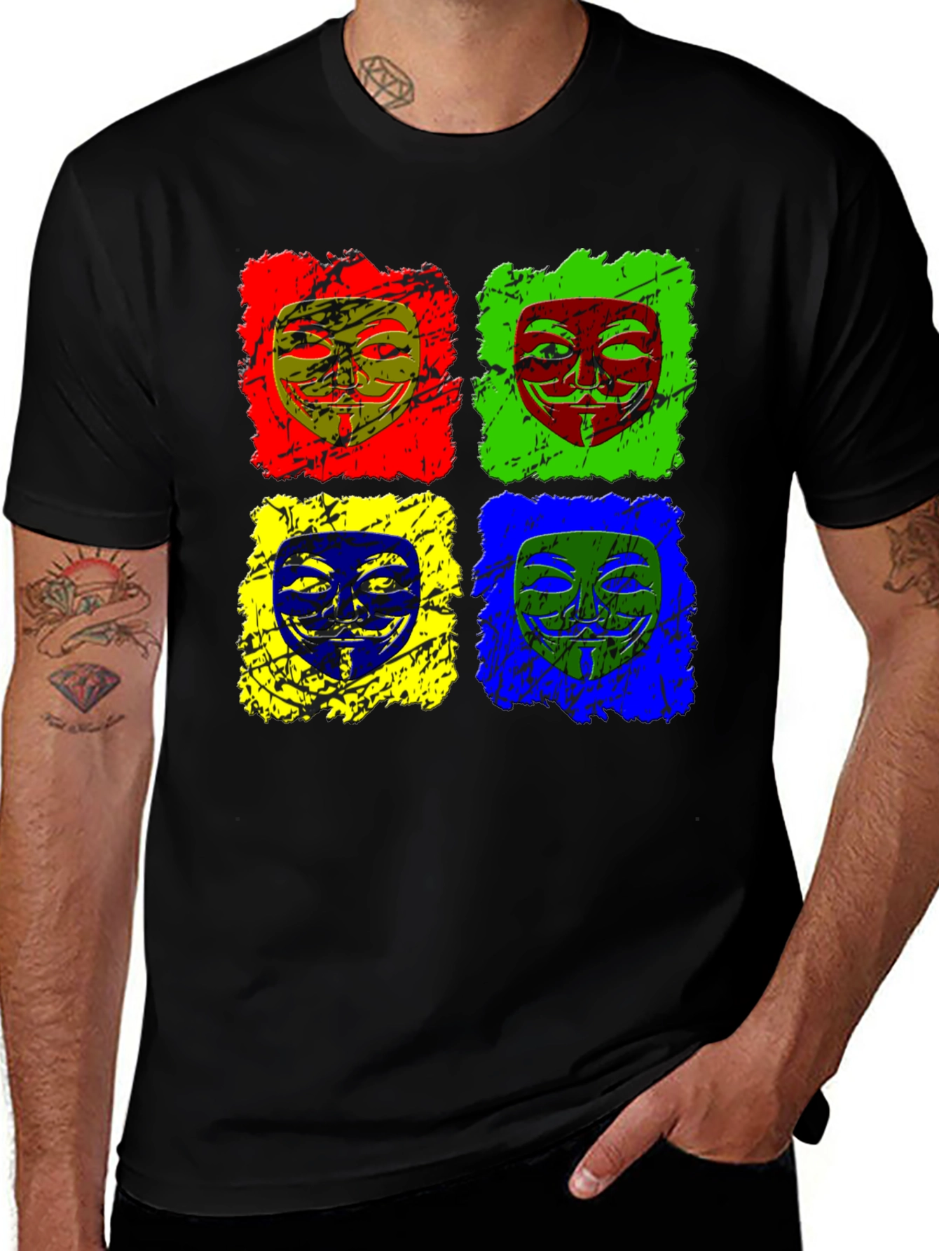 Variant 21 of Anonymous Mask Pop Art Graphic Tee
