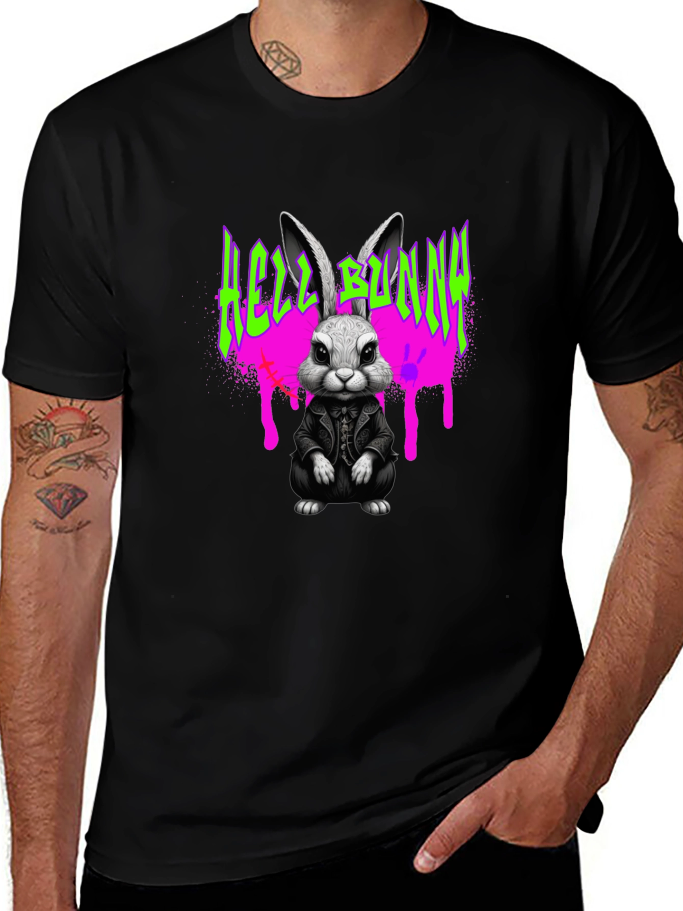 Variant 4 of Hell Bunny T-Shirt - Dark Rabbit Graphic Tee