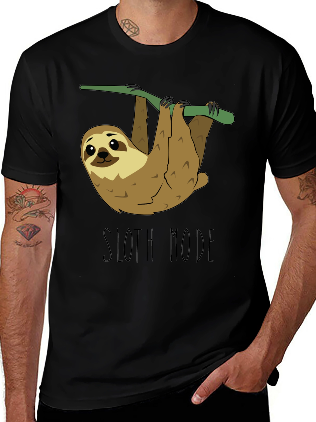 Variant 18 of Sloth Mode Black T-Shirt