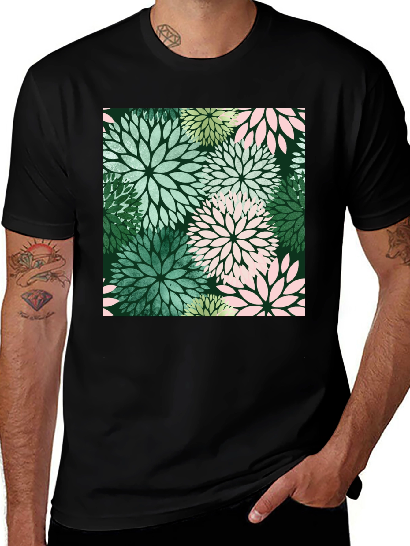 Variant 6 of Floral Print Crew Neck T-Shirt