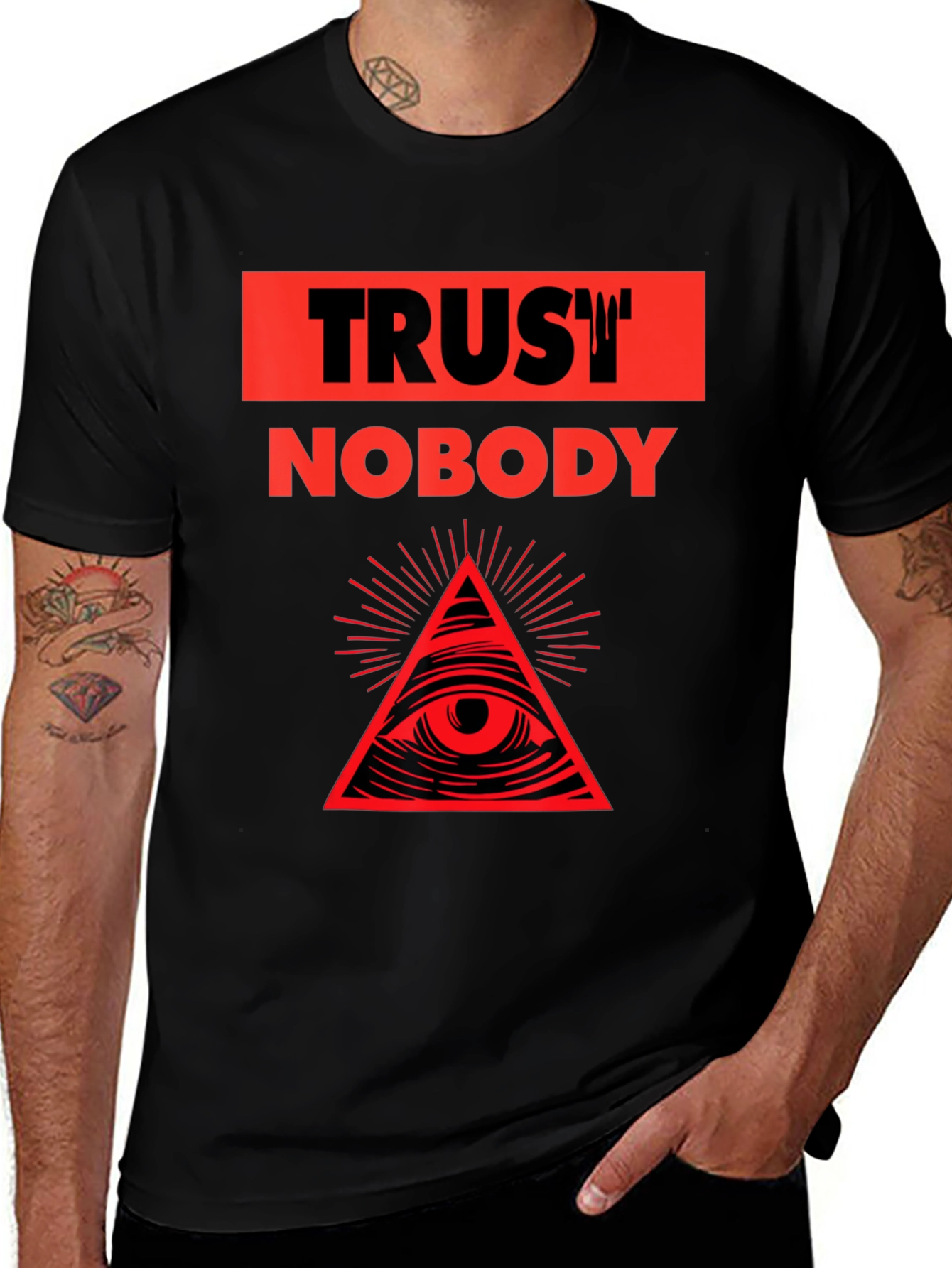 Variant 8 of Trust Nobody Graphic Tee - Conspiracy T-Shirt