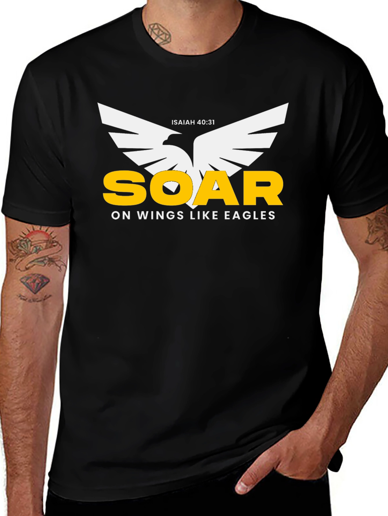 Variant 5 of Soar On Wings Like Eagles T-Shirt - Isaiah 40:31