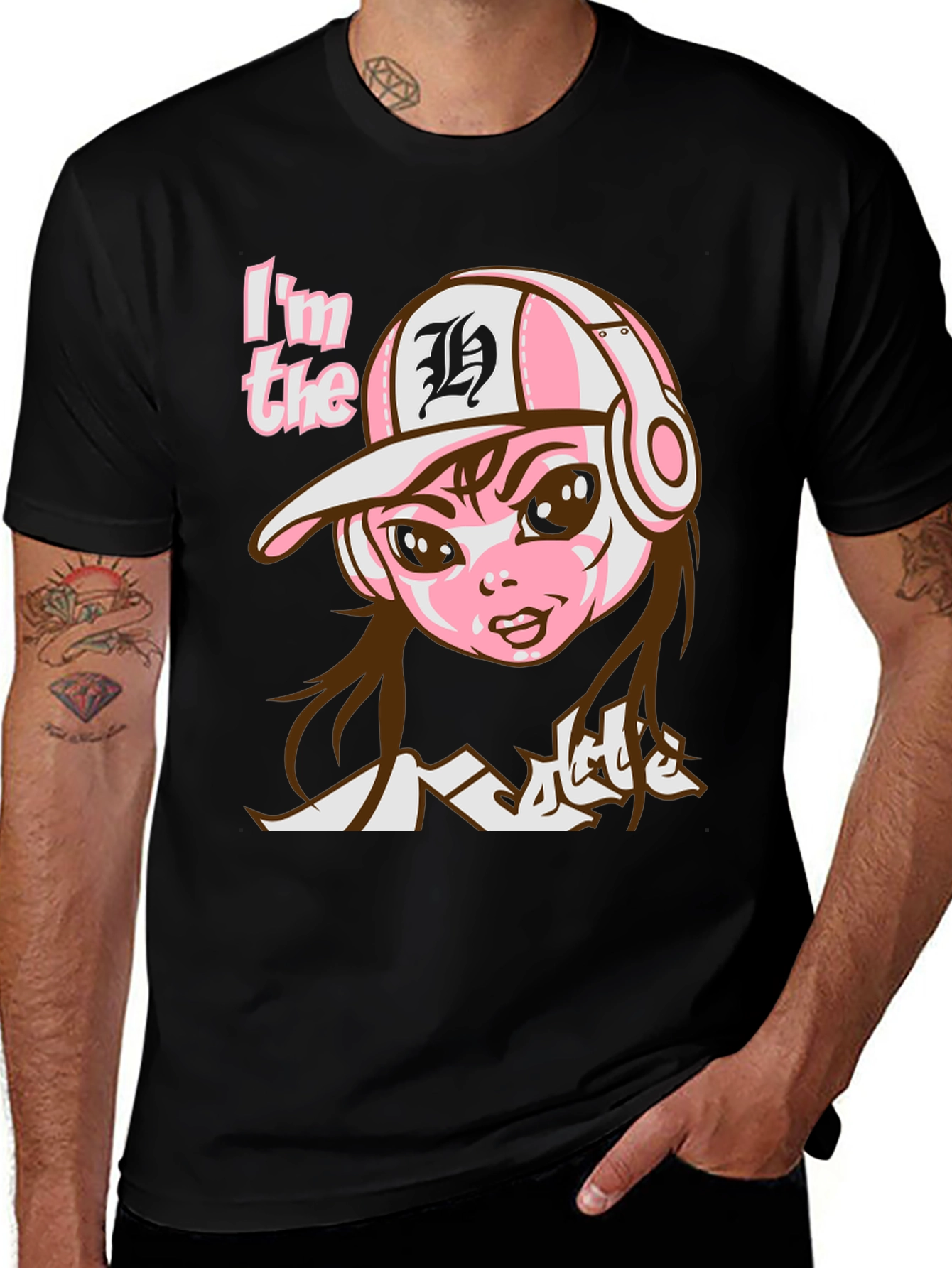 Variant 19 of I'm The Middle T-Shirt, Manga Style Girl