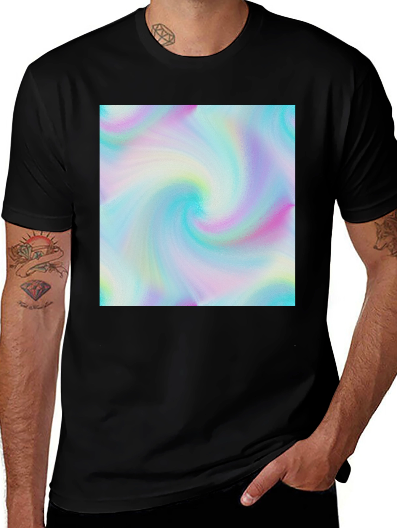 Variant 26 of Vivid Swirl Graphic Tee - Soft Style