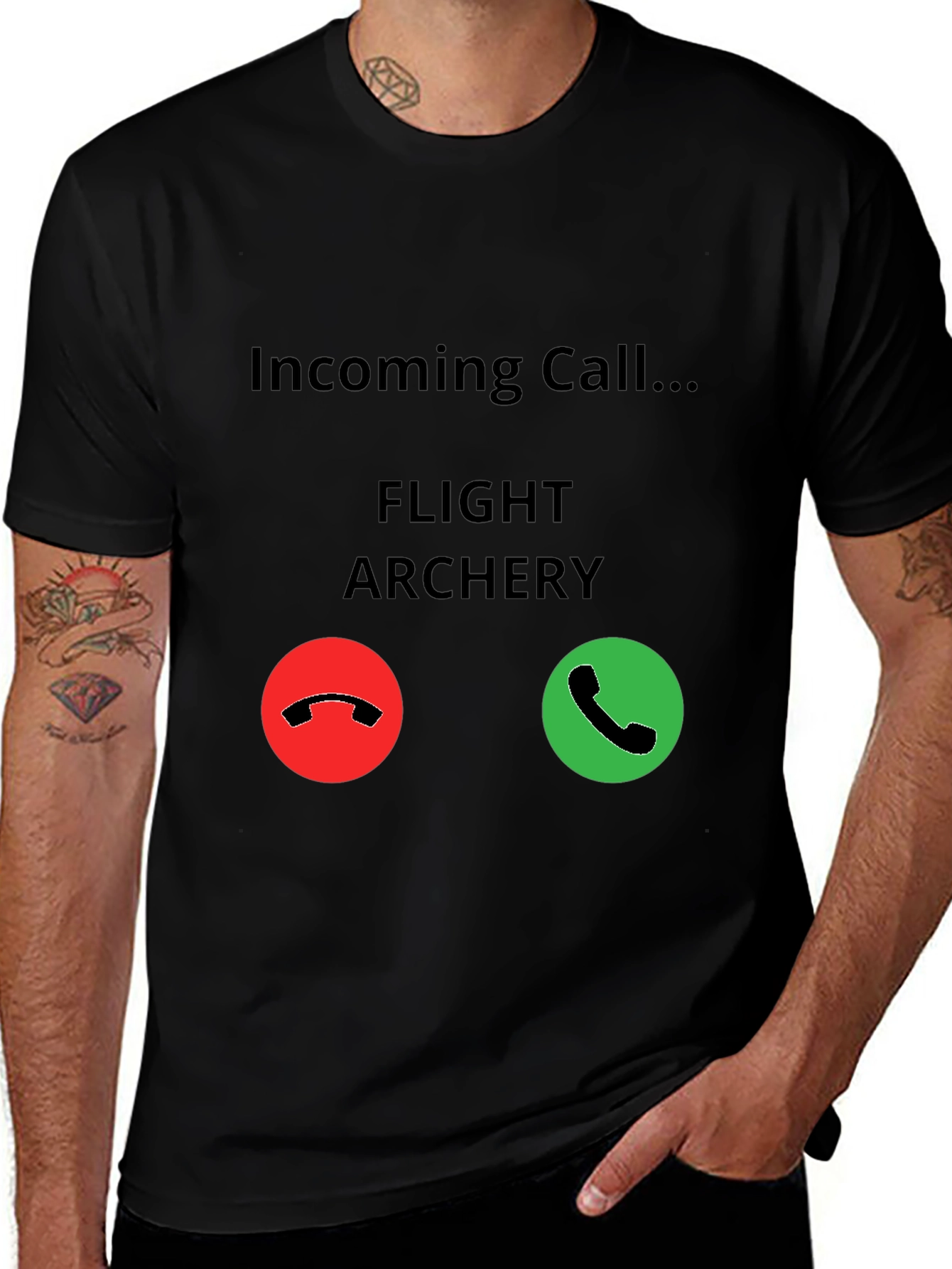 Variant 6 of Flight Archery Incoming Call T-Shirt - Funny Archer Tee