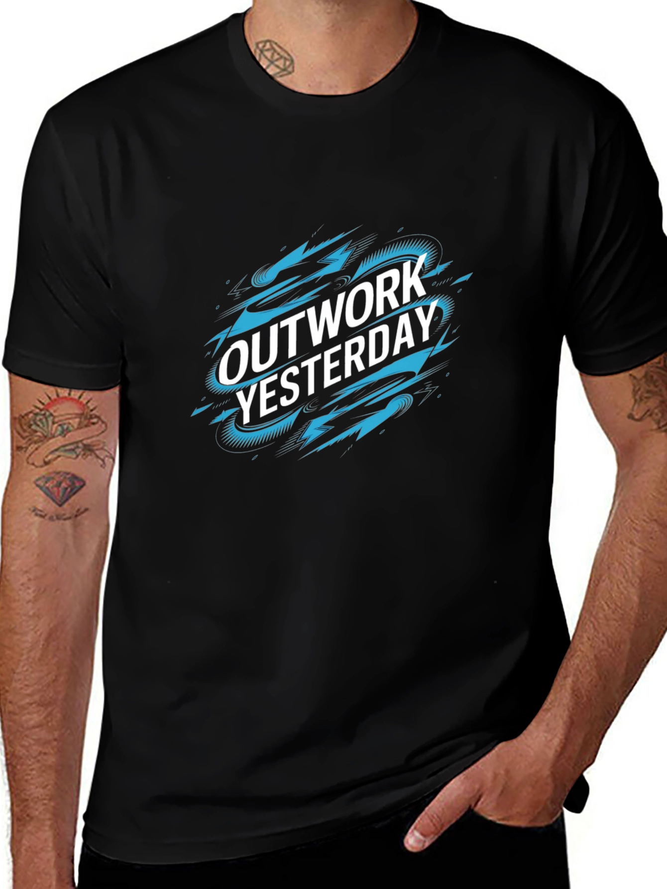 Variant 4 of Outwork Yesterday Black Graphic Tee