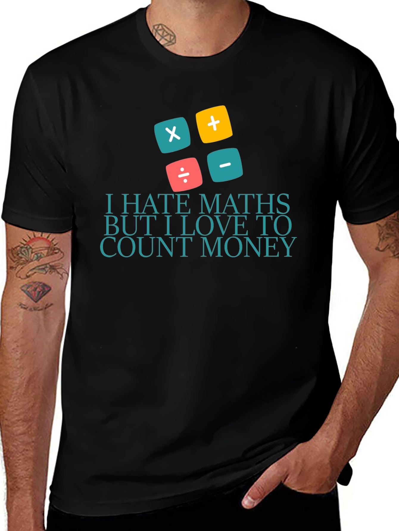 Variant 30 of I Hate Maths, Love Money T-Shirt