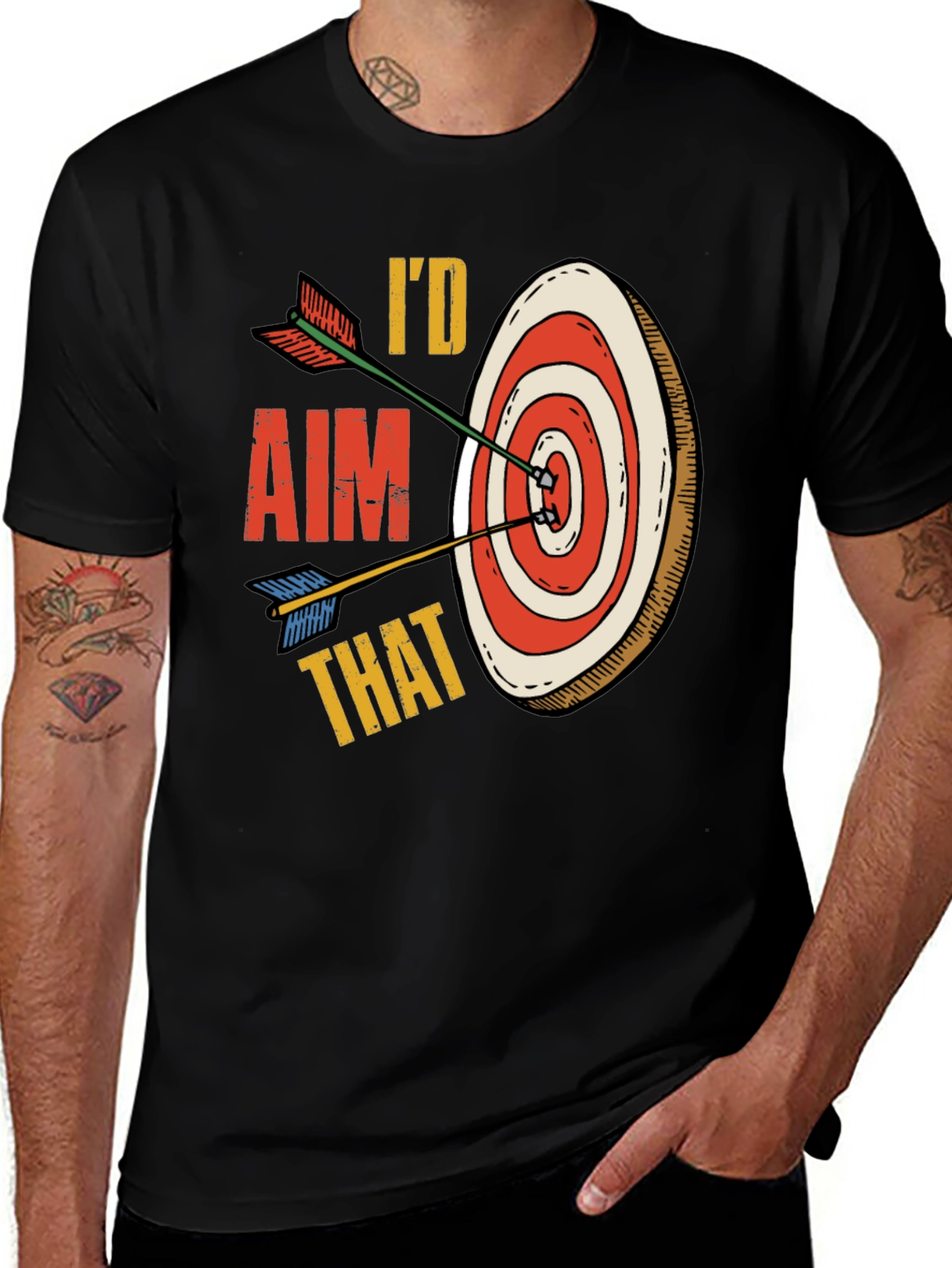 Variant 10 of I'd Aim That Funny Archery T-Shirt