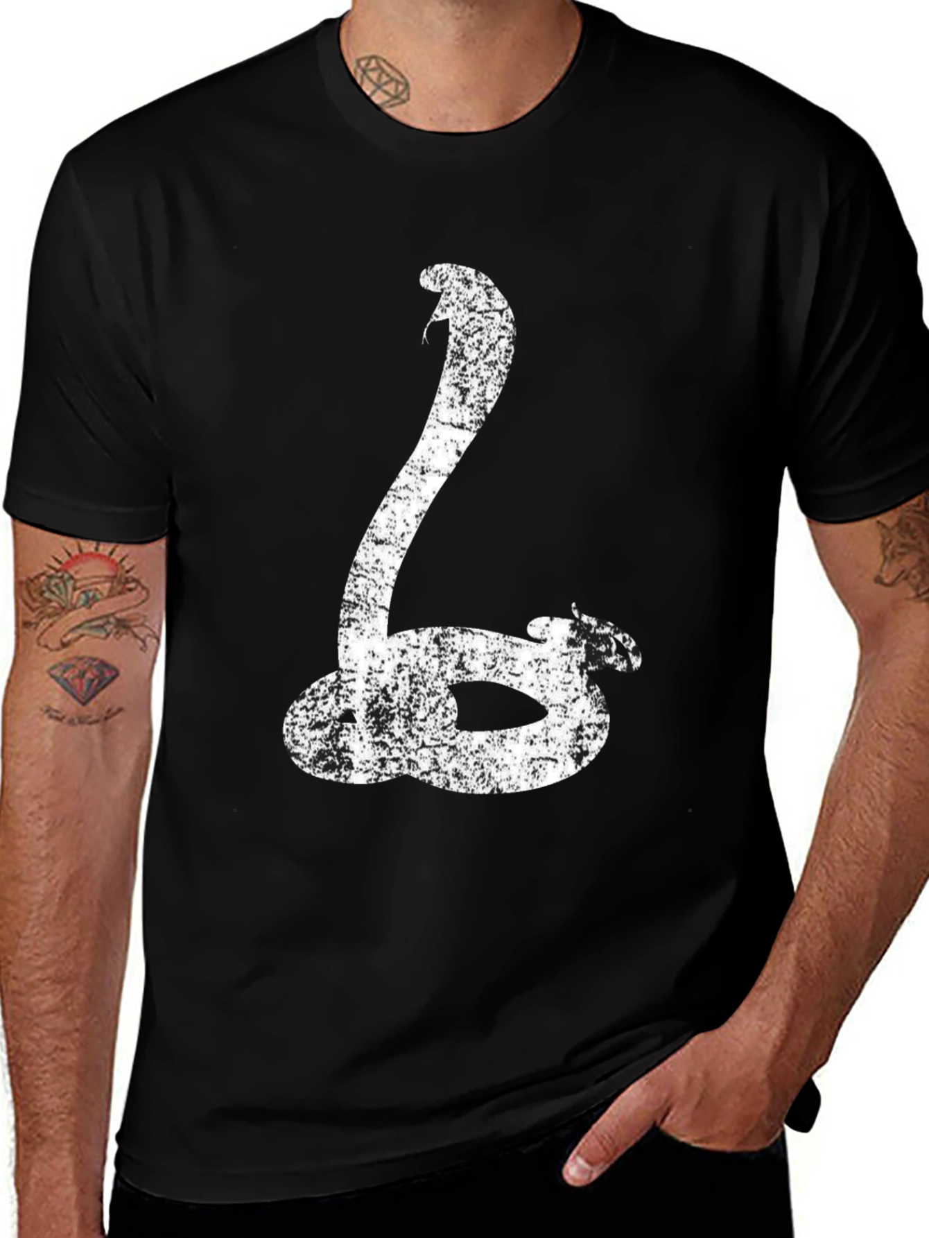 Variant 20 of Cobra Snake Graphic T-Shirt - Black