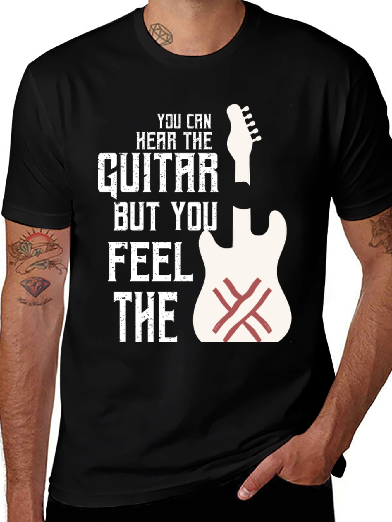 Variant 9 of Guitar Feel T-Shirt - Music Lover Tee