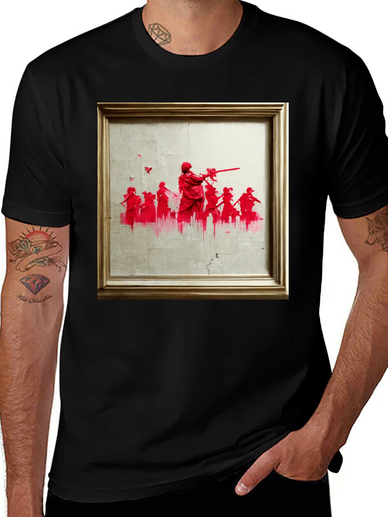 Variant 18 of Banksy Samurai Warriors Graphic Tee