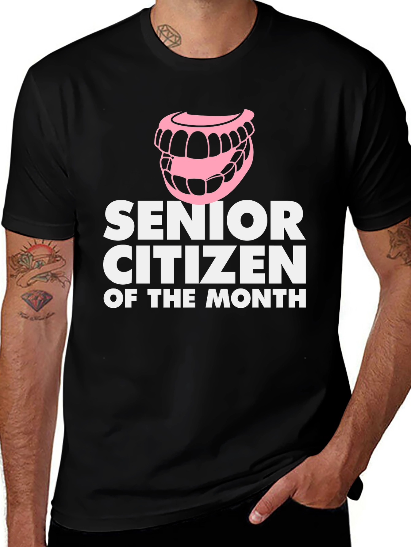 Variant 11 of Senior Citizen of the Month T-Shirt Funny Dentures