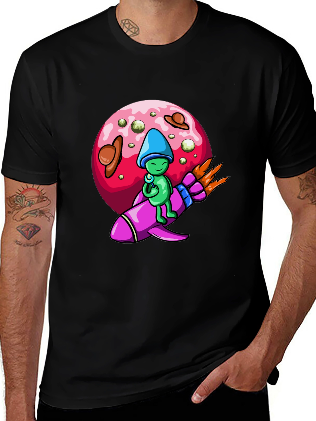 Variant 19 of Alien Rocket T-Shirt: Space Adventure Tee