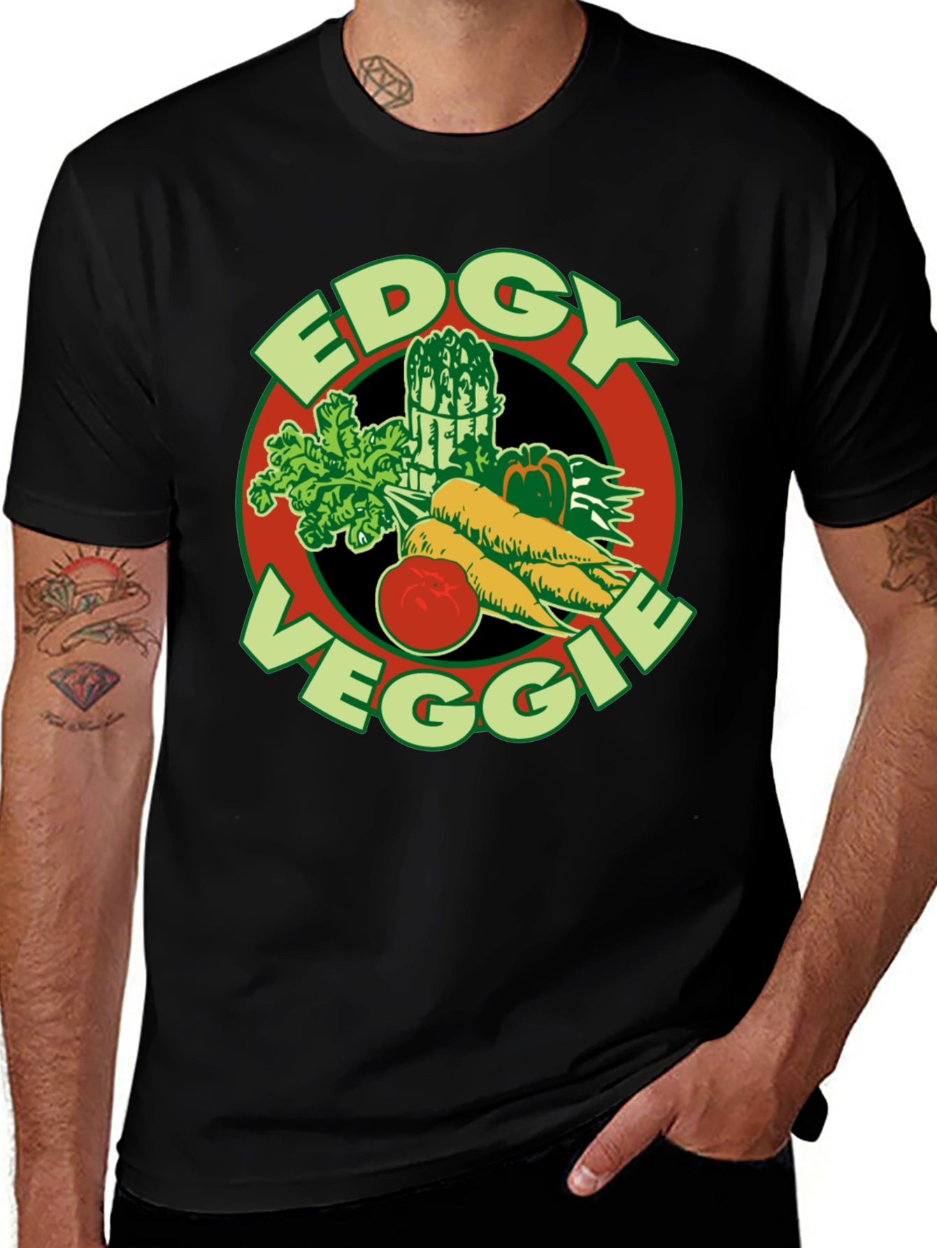 Variant 18 of Edgy Veggie Graphic Tee