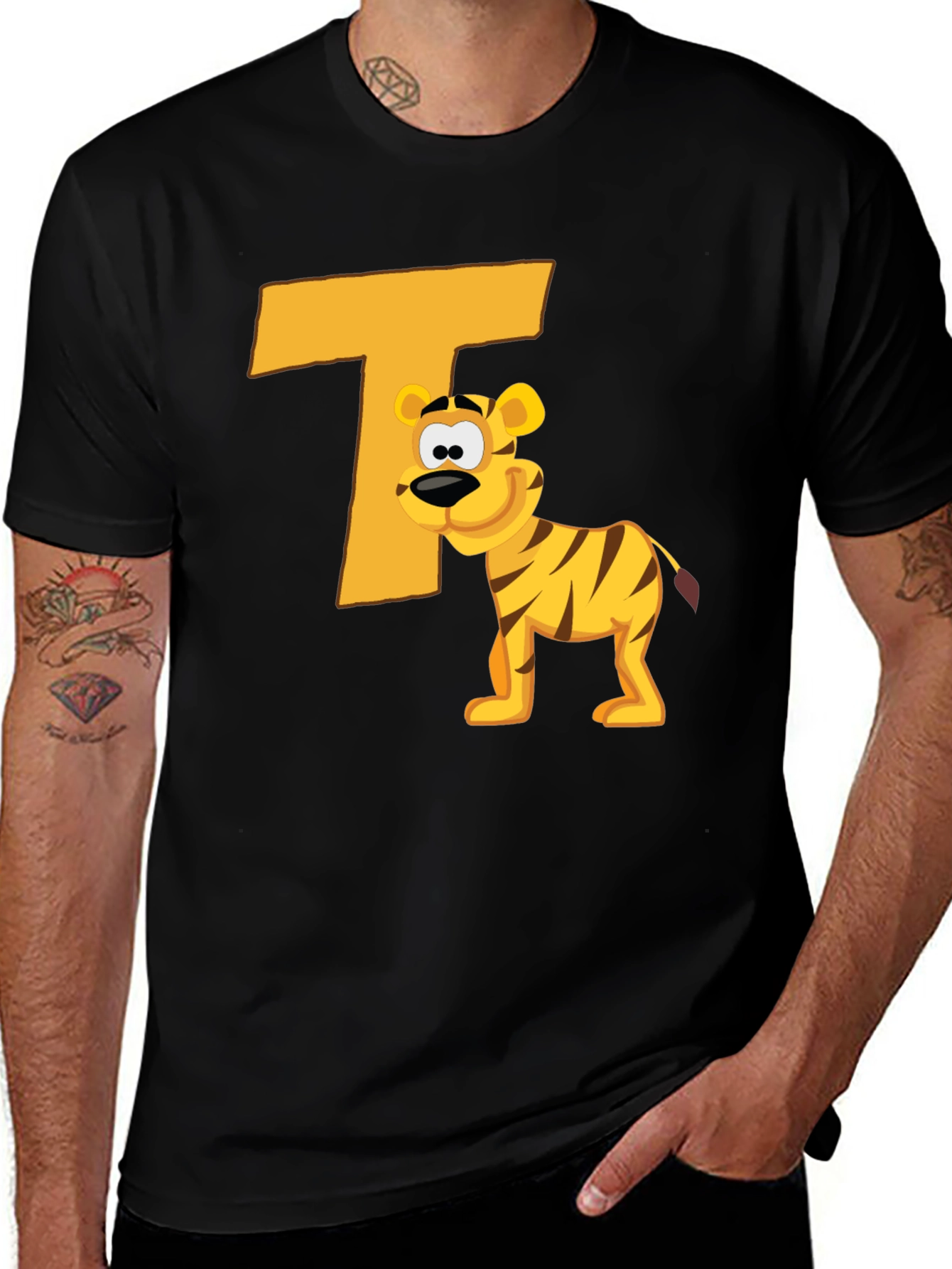 Cartoon Tiger 'T' Shirt - Fun Graphic Tee