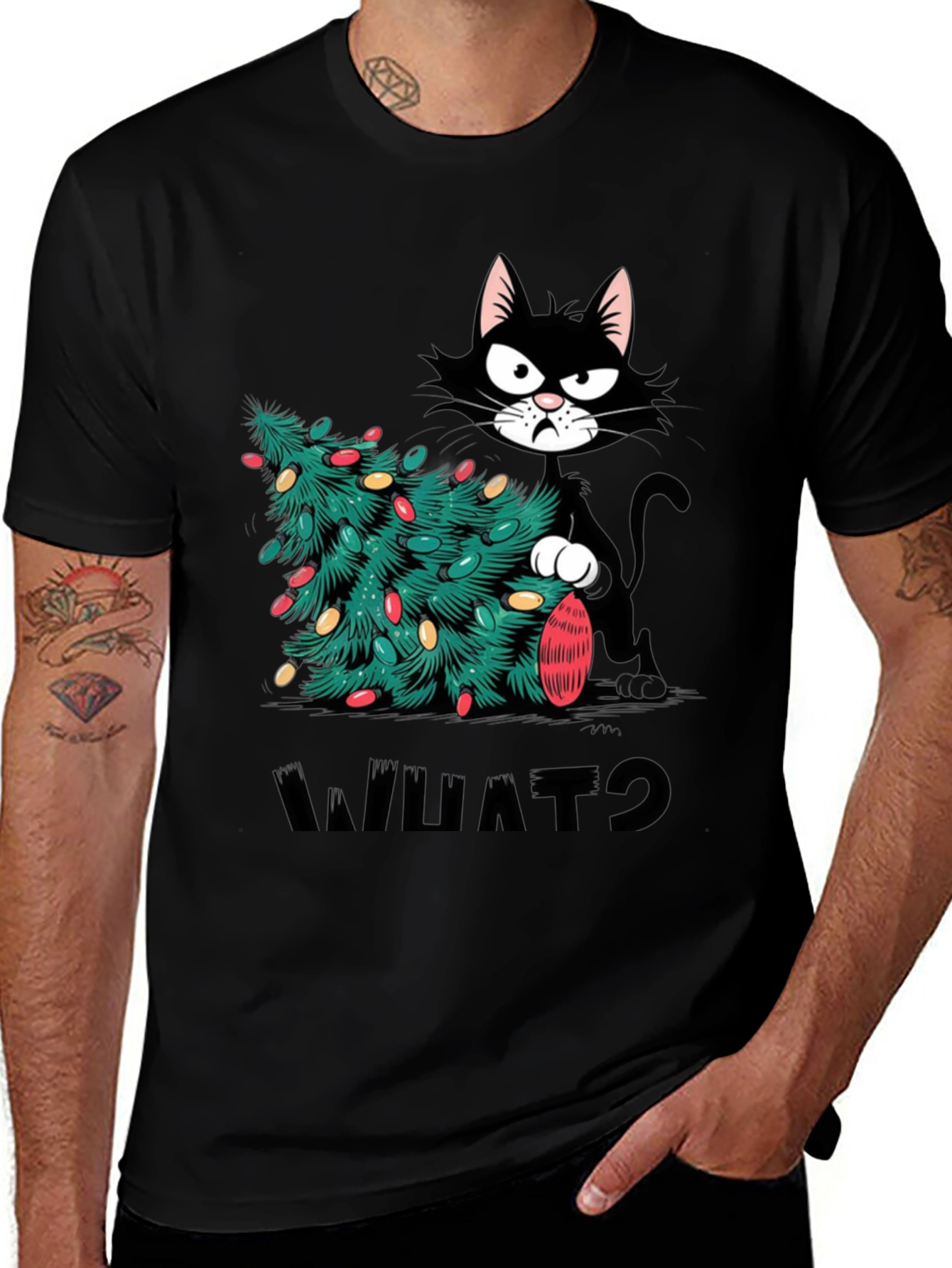 Variant 19 of Grumpy Cat Christmas Tree T-Shirt