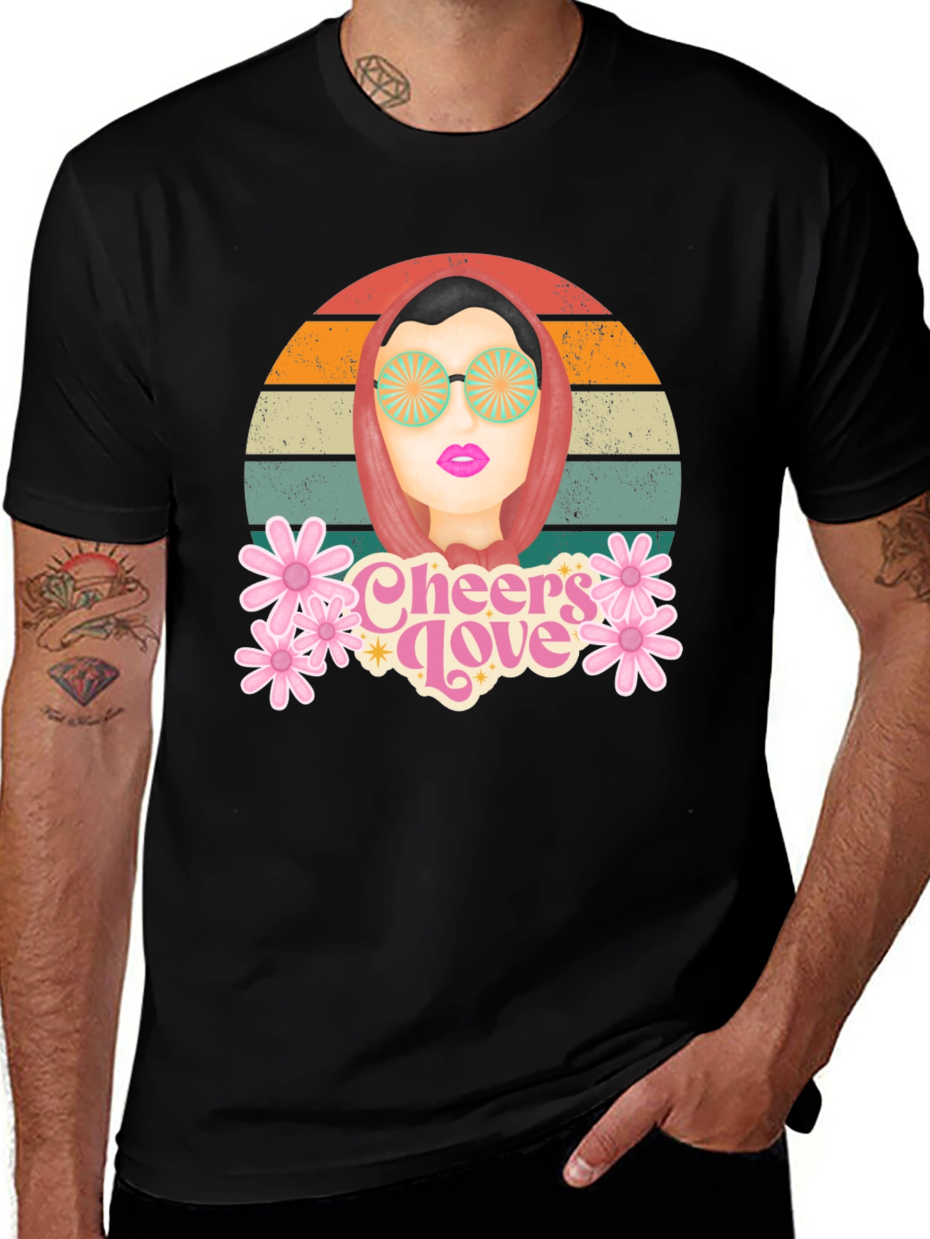 Variant 2 of Retro Cheers Love Graphic T-Shirt