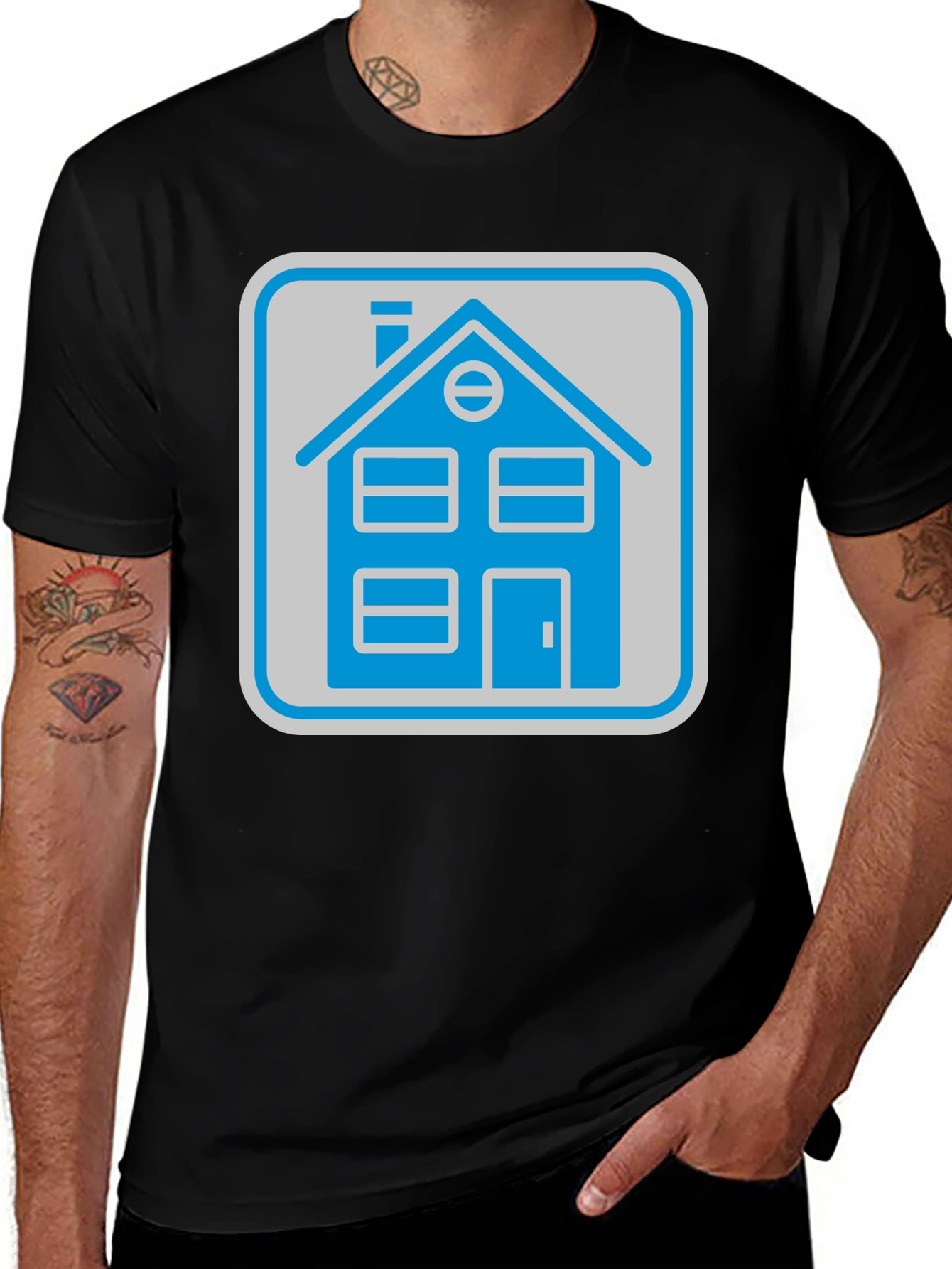 House Graphic Print T-Shirt
