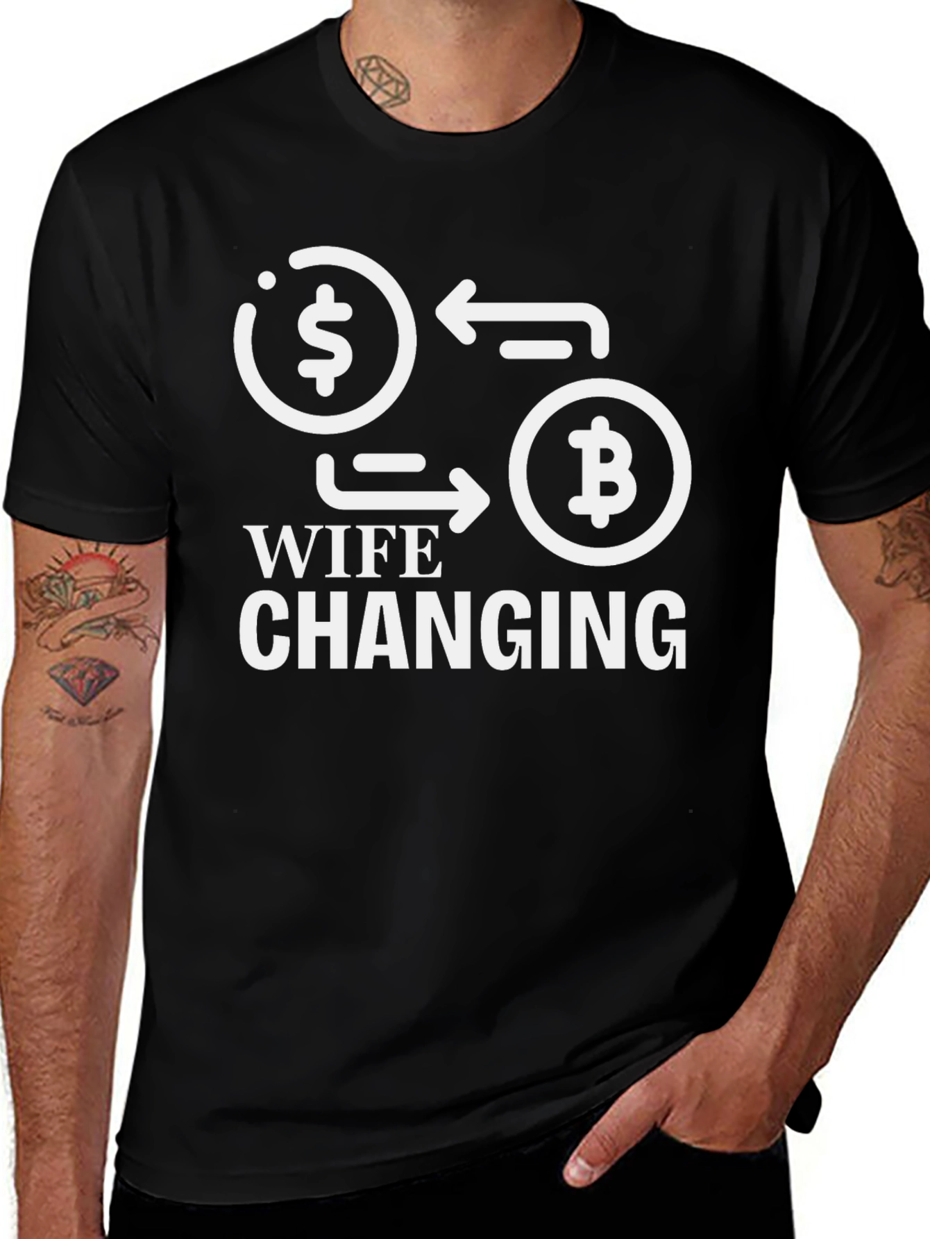 Wife Changing Bitcoin Graphic Tee - Black T-Shirt