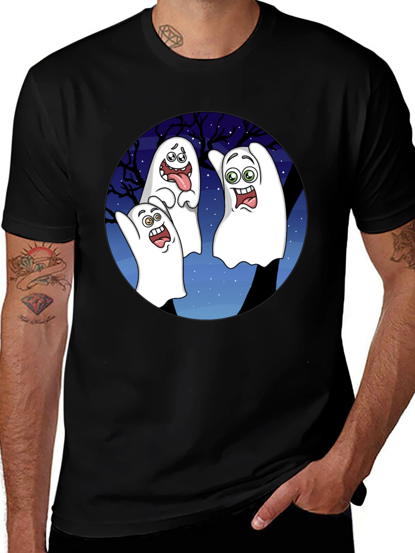 Spooky Ghost T-Shirt - Halloween Fun!