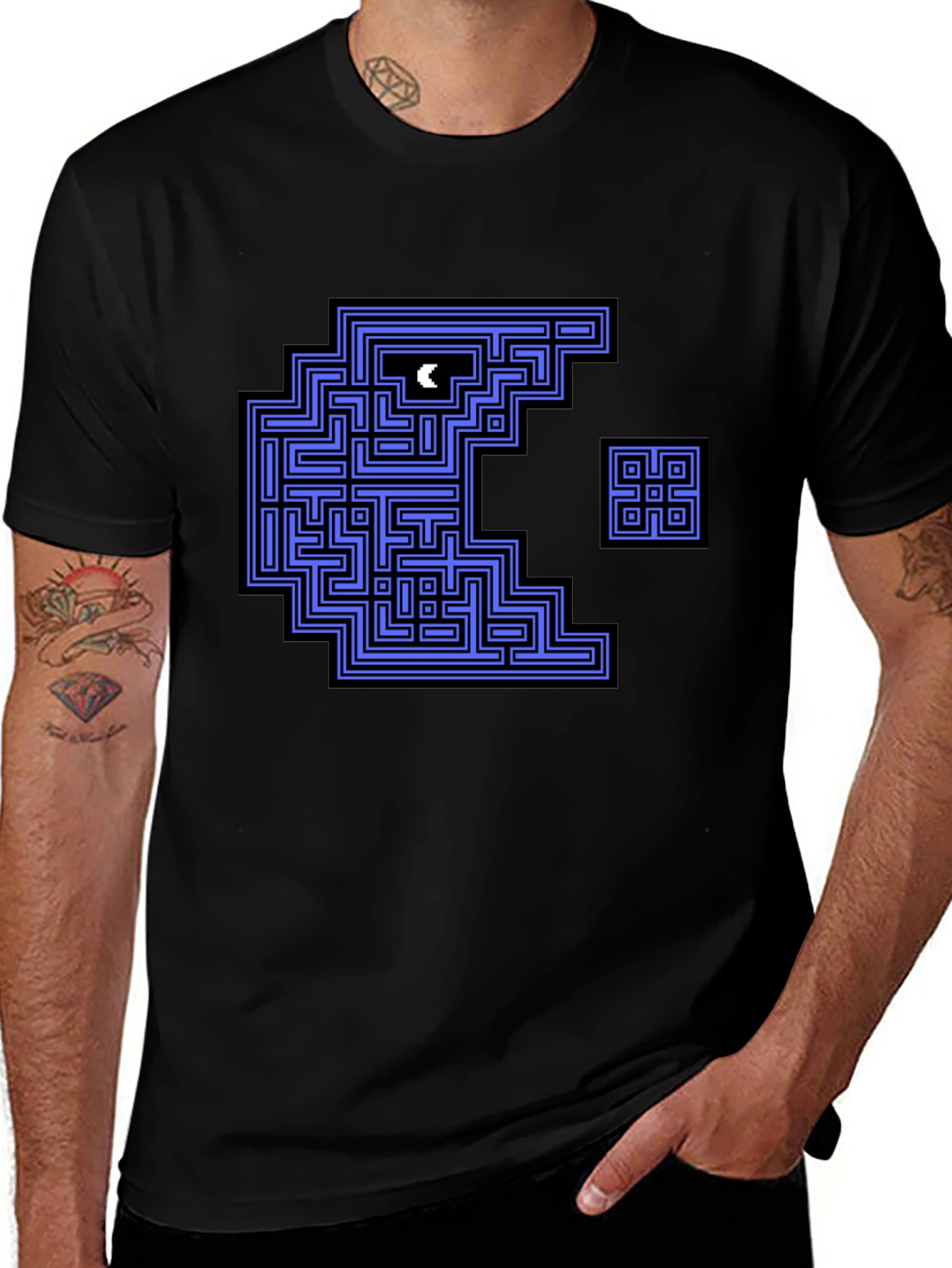 Pac-Man Maze T-Shirt - Retro Gaming Style