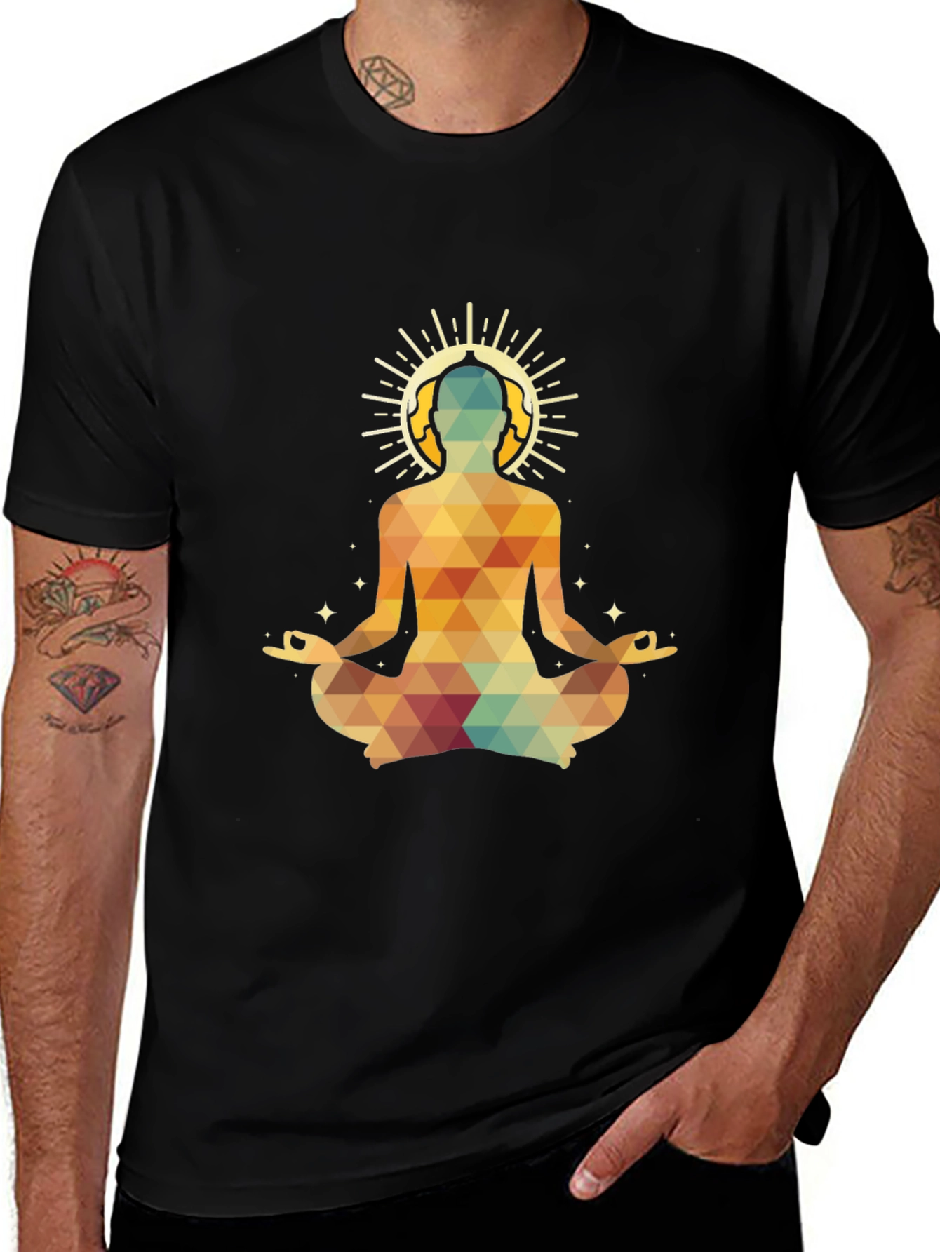 Variant 11 of Geometric Meditation T-Shirt - Inner Peace Design