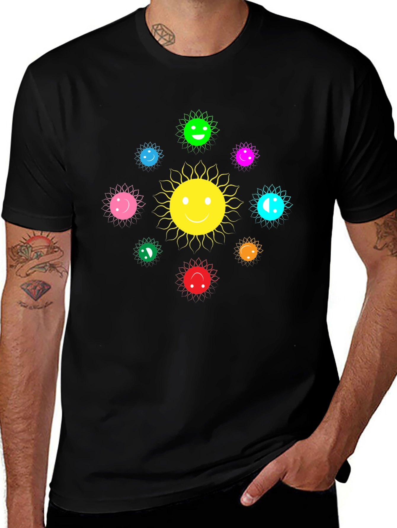 Variant 12 of Smiley Sun T-Shirt - Fun & Colorful Design